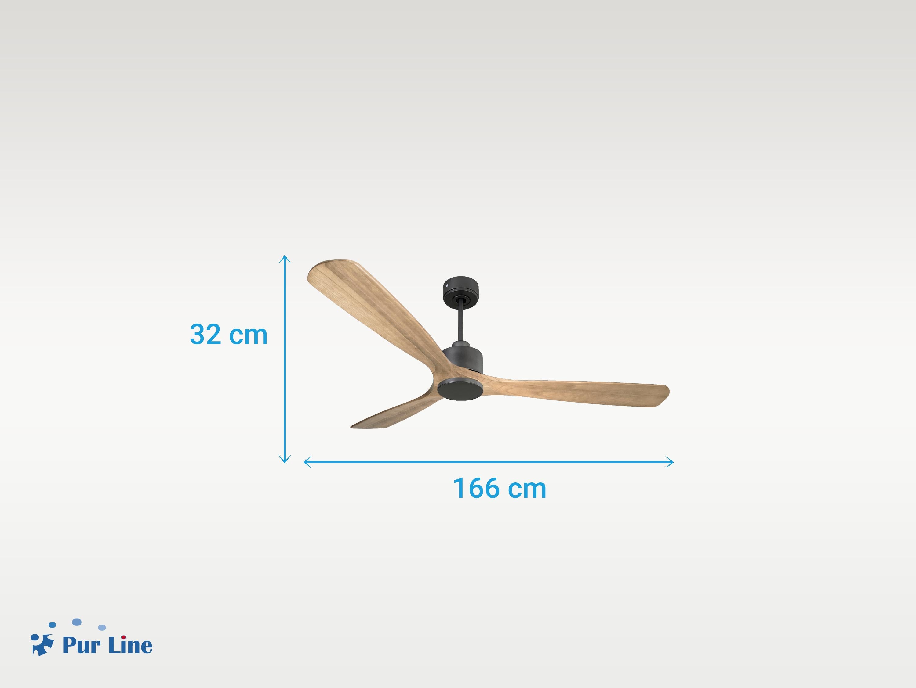 Ventilatore da soffitto Reversibile Termostato Wifi Motore CC Tetti inclinati Telecomando Hypersilence Memoria