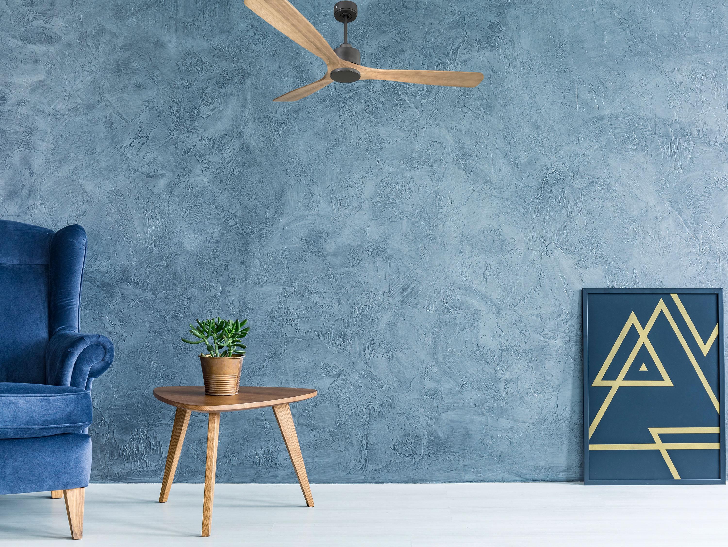 Ventilatore da soffitto Reversibile Termostato Wifi Motore CC Tetti inclinati Telecomando Hypersilence Memoria