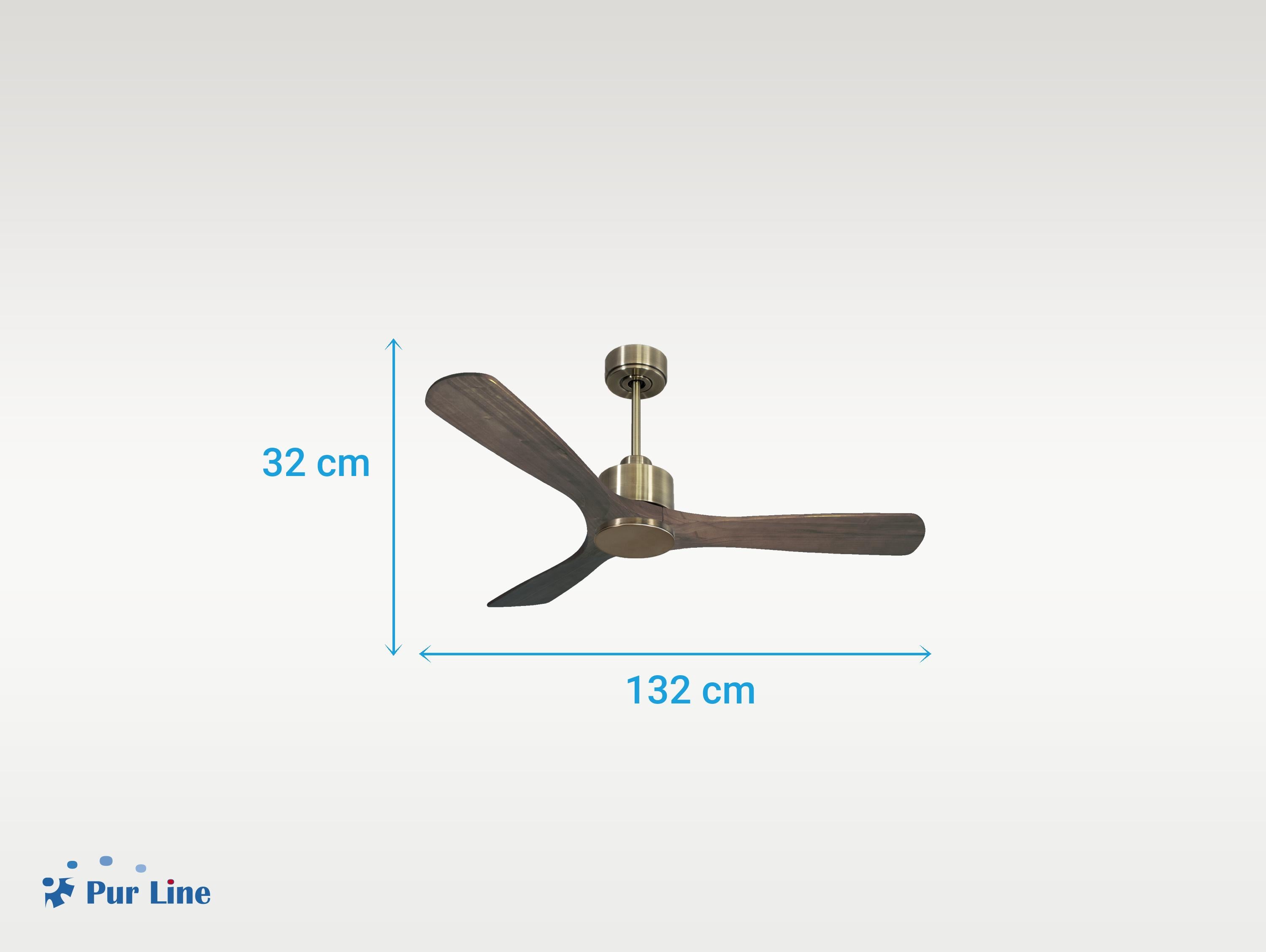Ventilatore da soffitto Reversibile Termostato Wifi Motore CC Tetti inclinati Telecomando Hypersilence Memoria