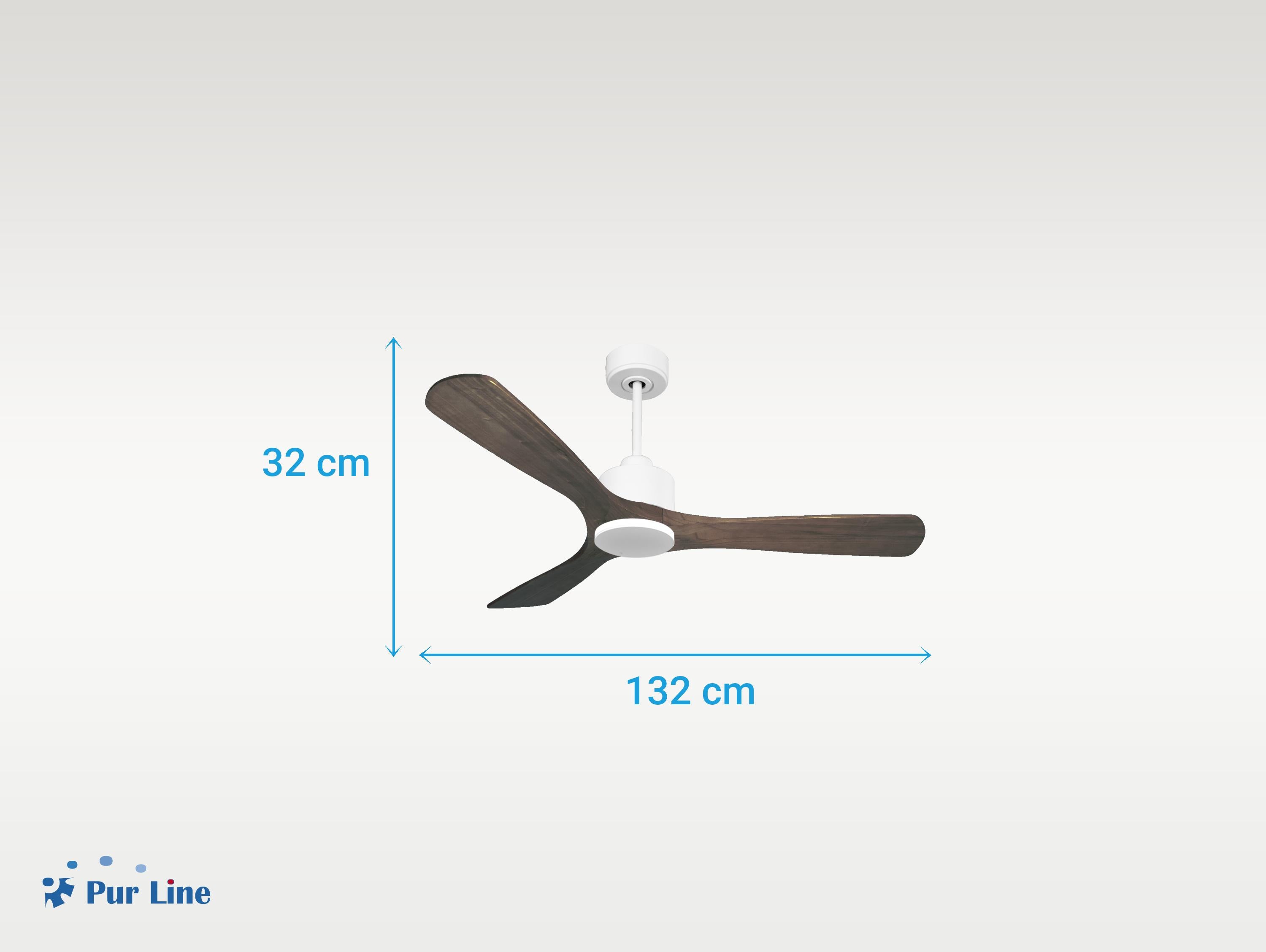 Ventilatore da soffitto Reversibile Termostato Wifi Motore CC Tetti inclinati Telecomando Hypersilence Memoria