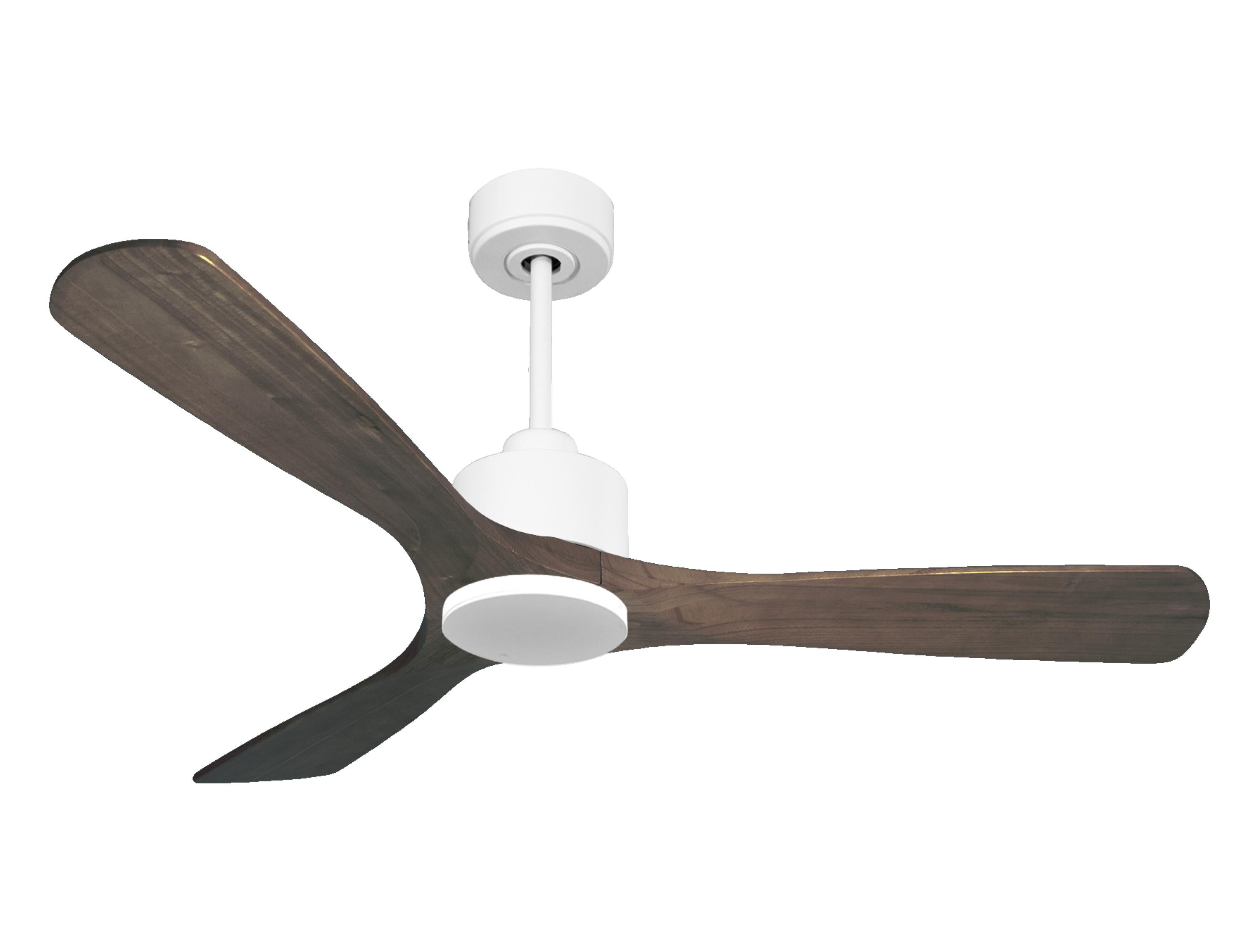 Ventilatore da soffitto Reversibile Termostato Wifi Motore CC Tetti inclinati Telecomando Hypersilence Memoria