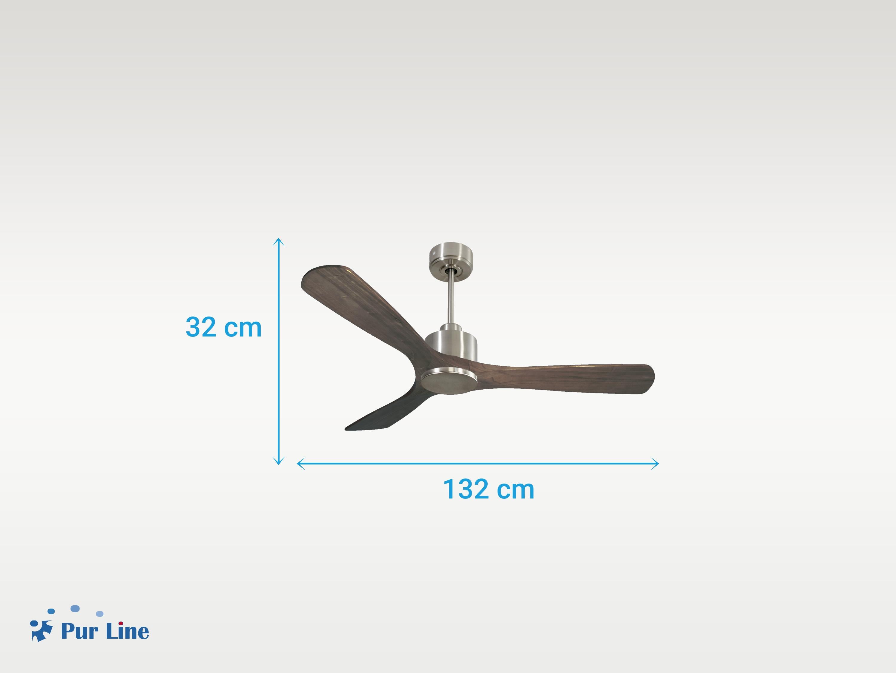 Ventilatore da soffitto Reversibile Termostato Wifi Motore CC Tetti inclinati Telecomando Hypersilence Memoria