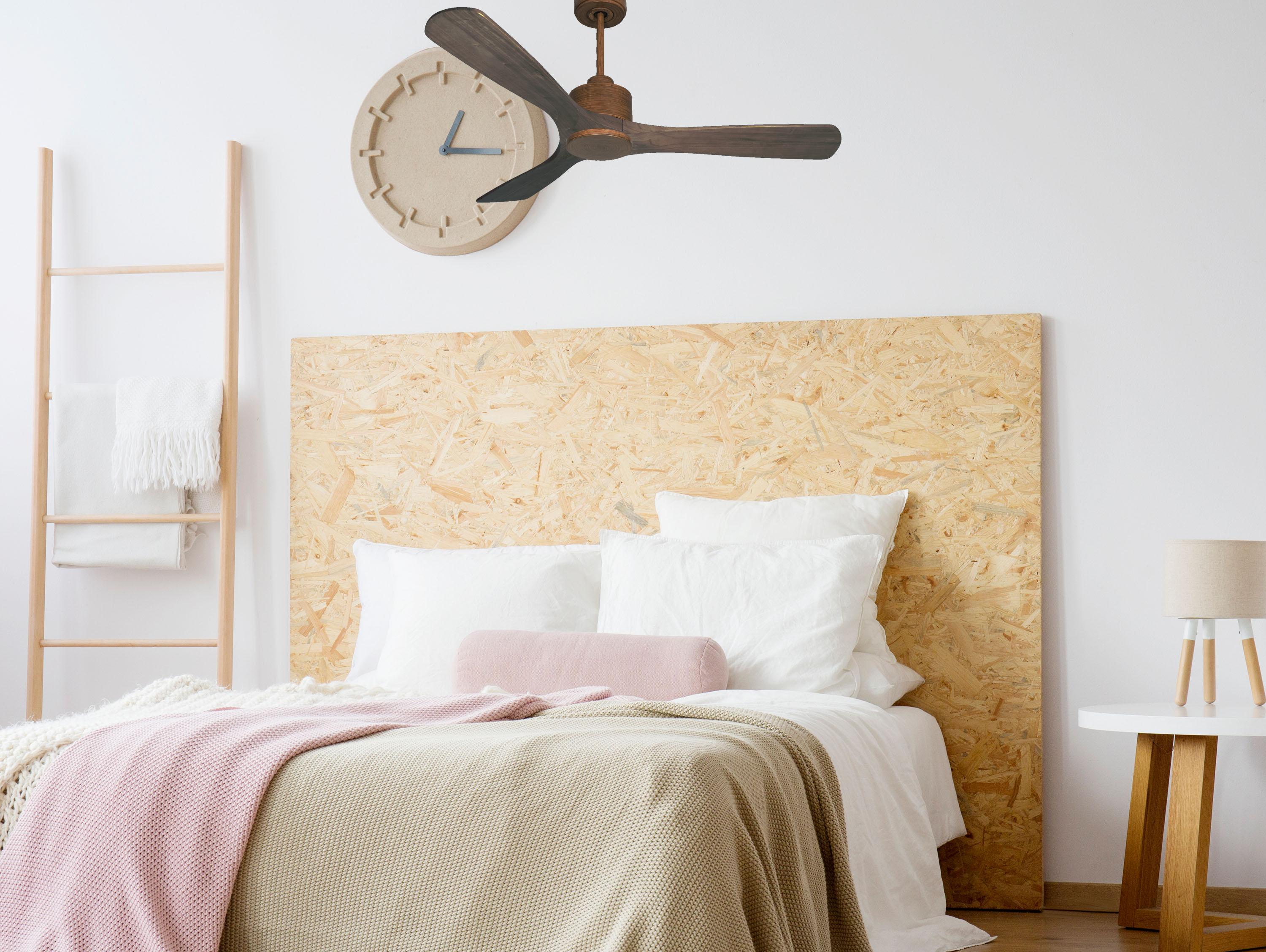 Ventilatore da soffitto Reversibile Termostato Wifi Motore CC Tetti inclinati Telecomando Hypersilence Memoria