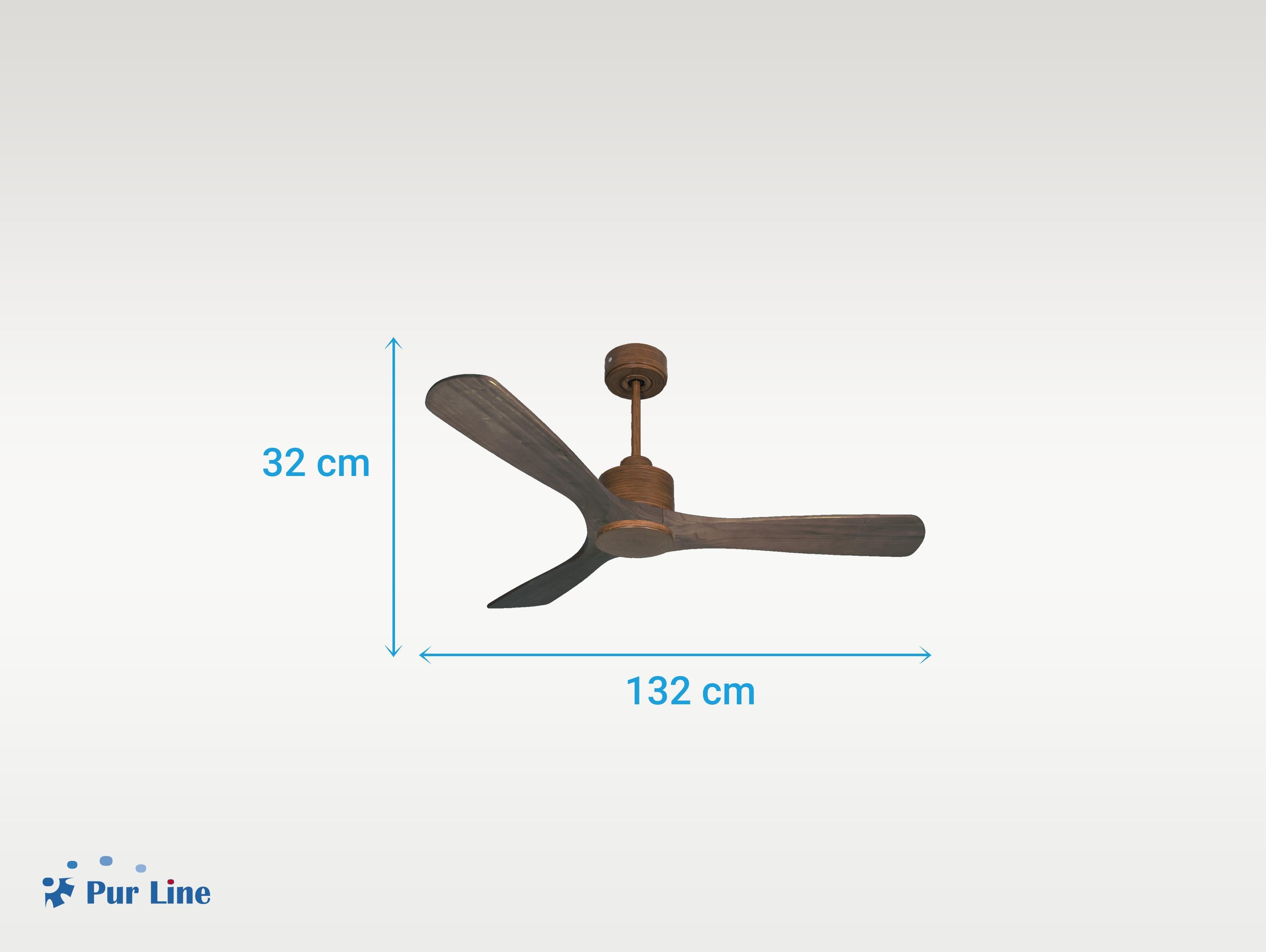 Ventilatore da soffitto Reversibile Termostato Wifi Motore CC Tetti inclinati Telecomando Hypersilence Memoria