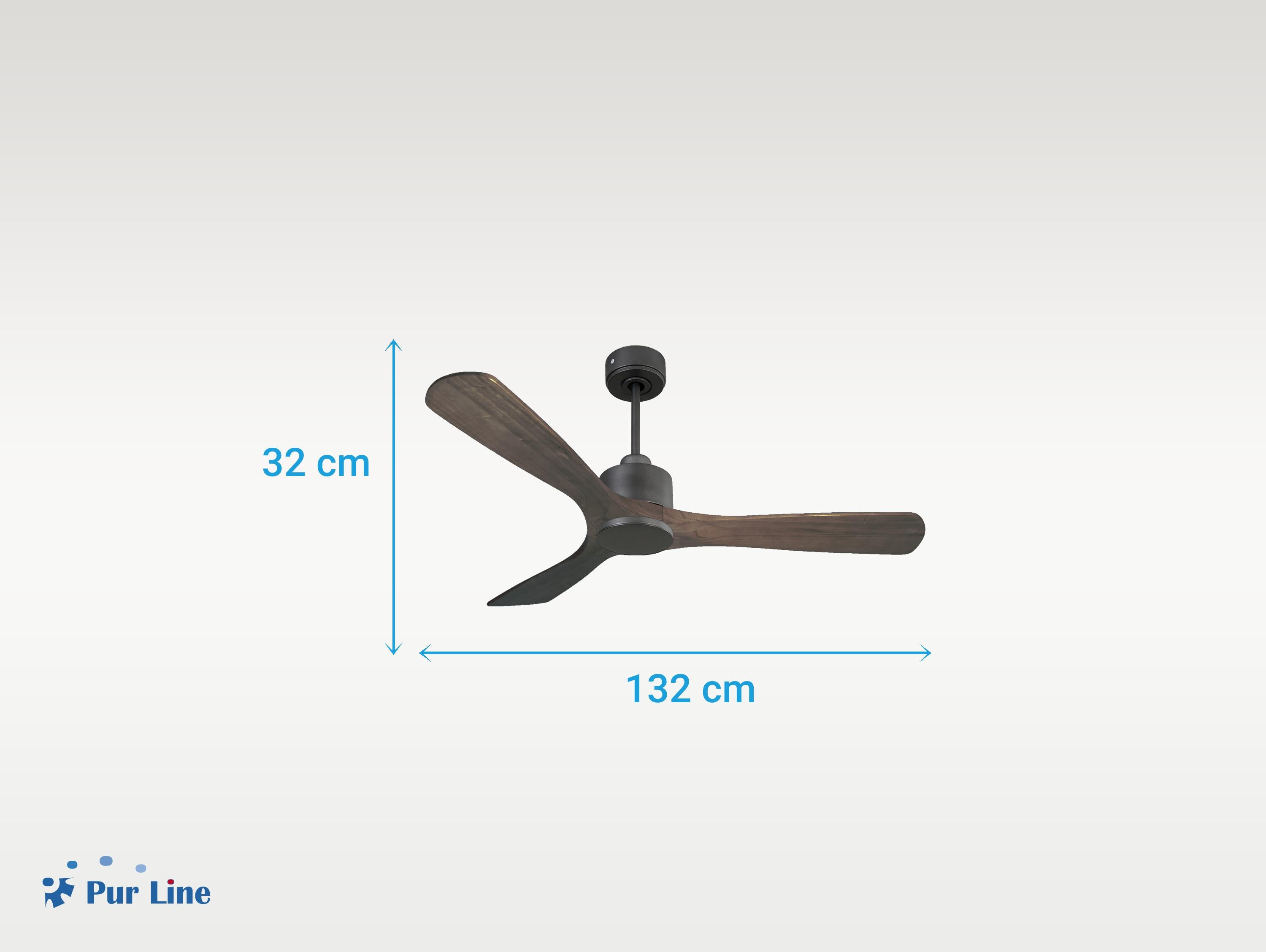 Ventilatore da soffitto Reversibile Termostato Wifi Motore CC Tetti inclinati Telecomando Hypersilence Memoria