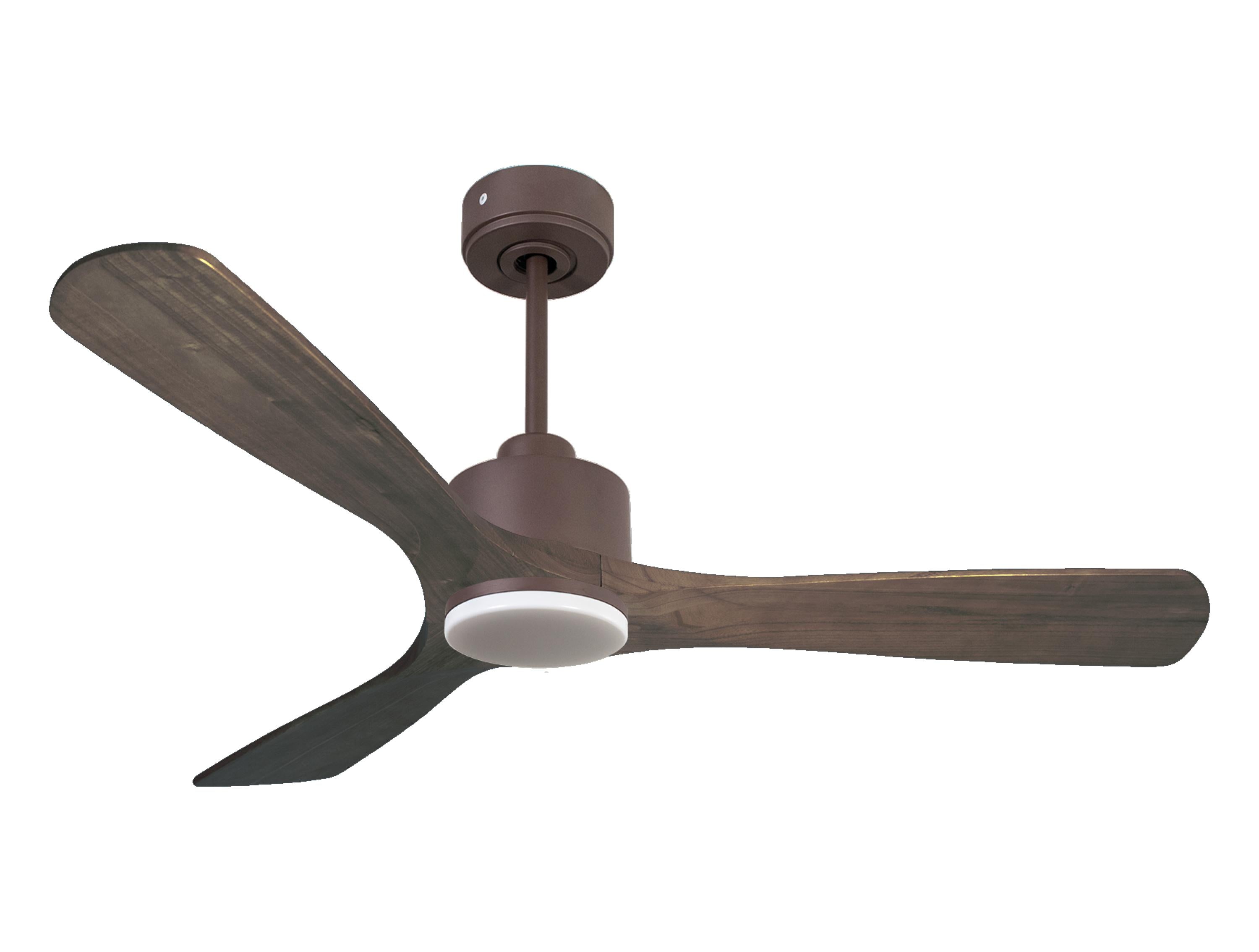 Ventilatore da soffitto Reversibile Termostato Dimmabile Wifi Motore CC Tetti inclinati Telecomando Luce a tre toni Hypersilence Memoria