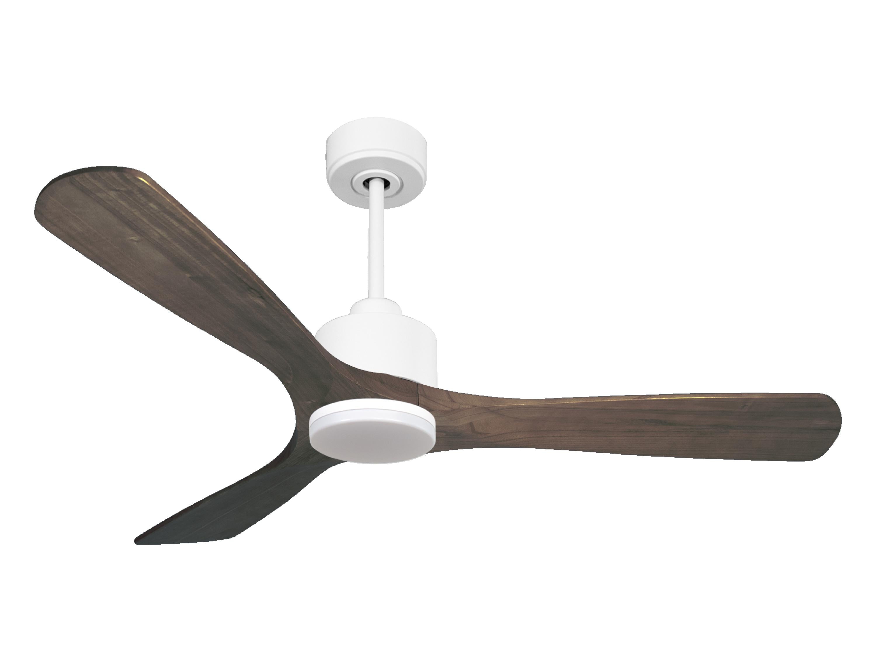 Ventilatore da soffitto Reversibile Termostato Dimmabile Wifi Motore CC Tetti inclinati Telecomando Luce a tre toni Hypersilence Memoria