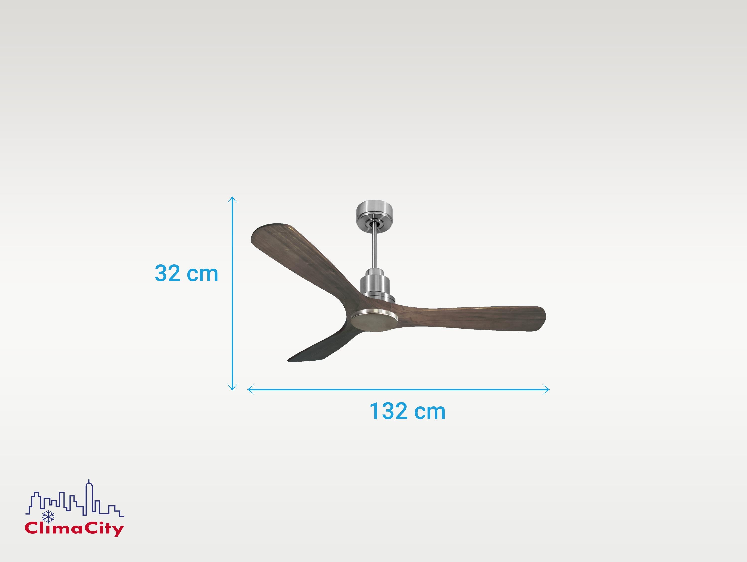 Ventilatore da soffitto Reversibile Termostato Wifi Motore CC Tetti inclinati Telecomando Hypersilence Memoria Shopify Vendible (AUTOMATICO)