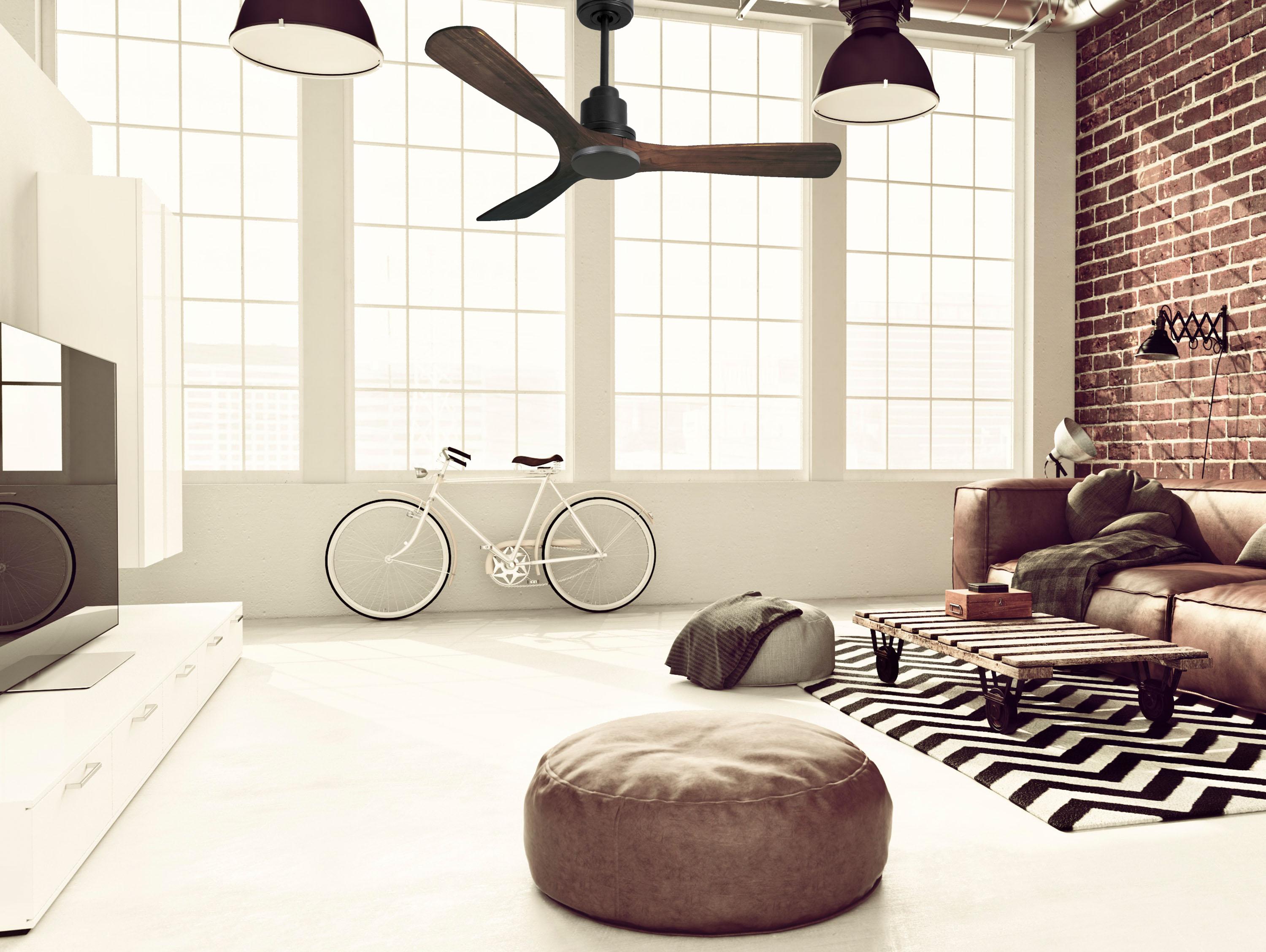 Ventilatore da soffitto Reversibile Termostato Wifi Motore CC Tetti inclinati Telecomando Hypersilence Memoria Shopify Vendible (AUTOMATICO)