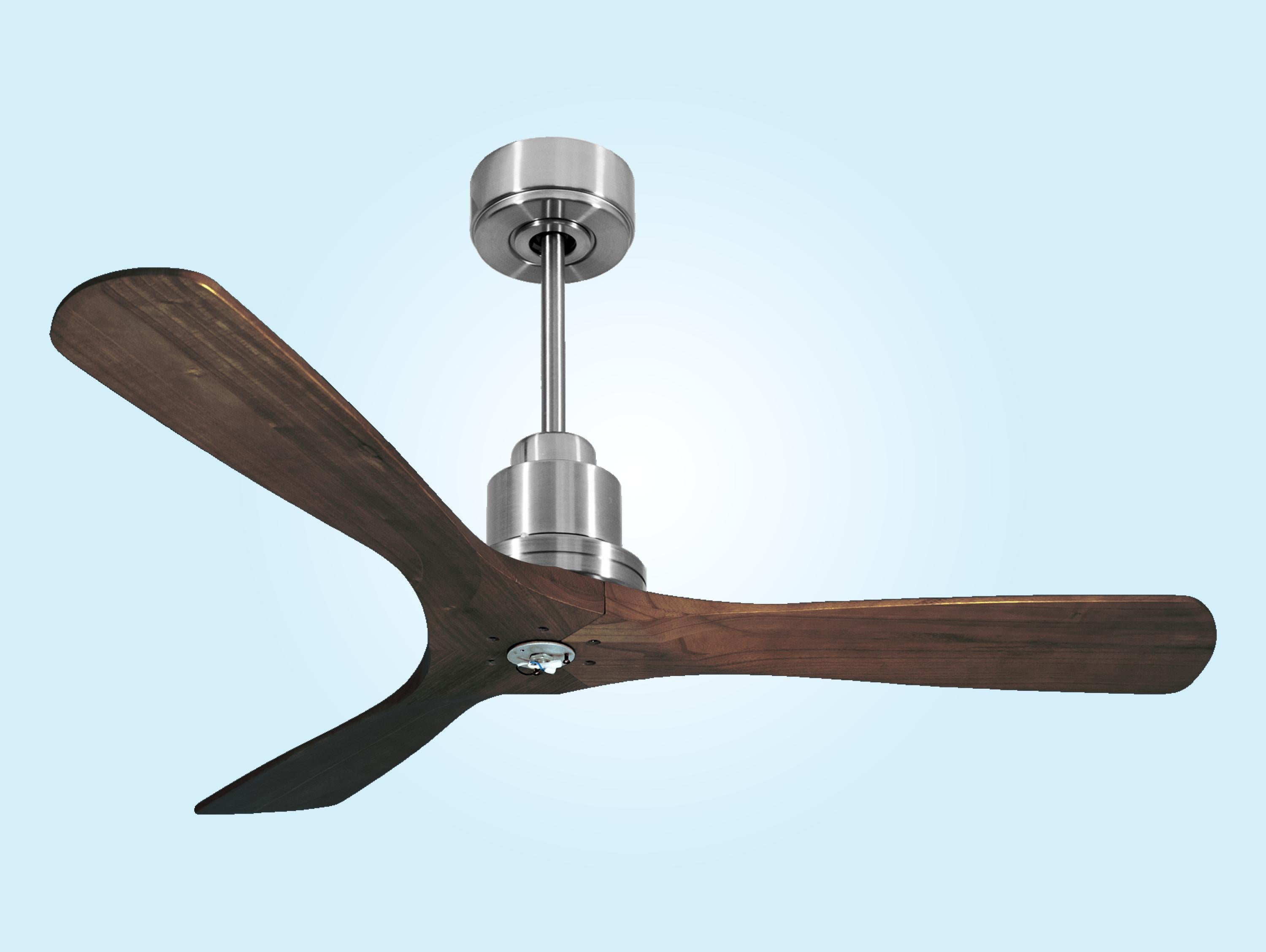 Ventilatore da soffitto Reversibile Termostato Dimmabile Wifi Motore CC Tetti inclinati Telecomando Luce a tre toni Hypersilence Memoria Shopify Vendible (AUTOMATICO)