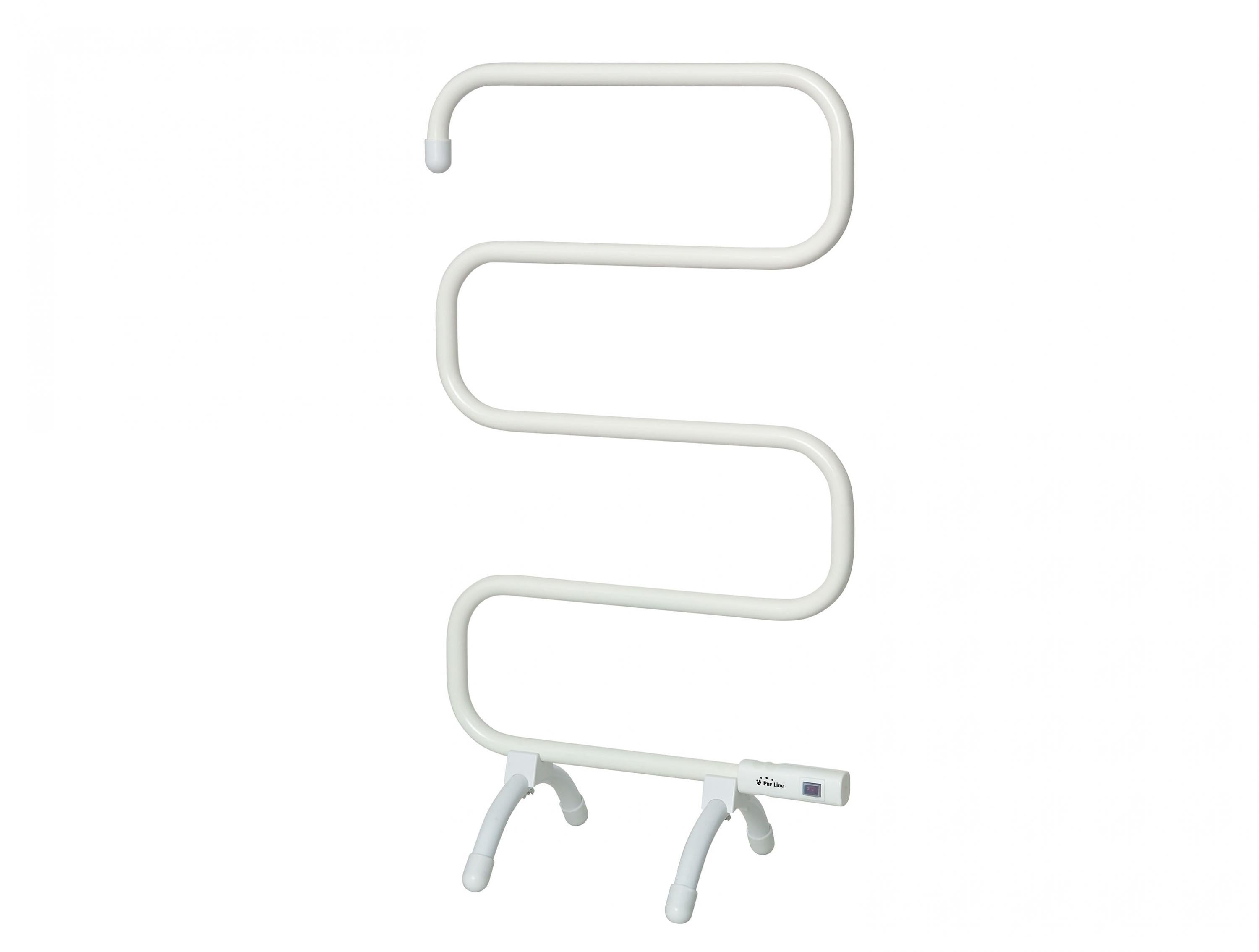Portasciugamani bianco dal design moderno in alluminio