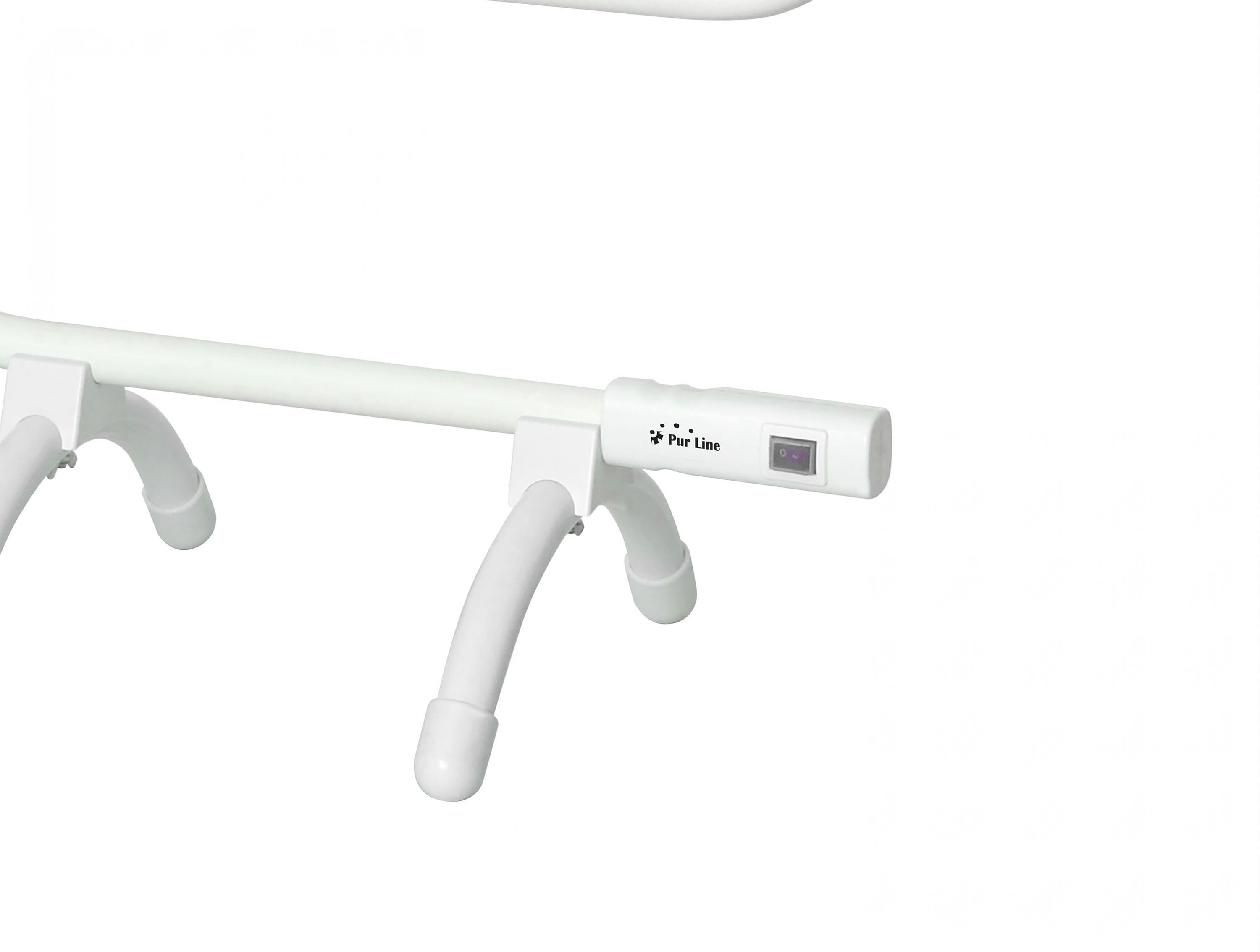 Portasciugamani bianco dal design moderno in alluminio