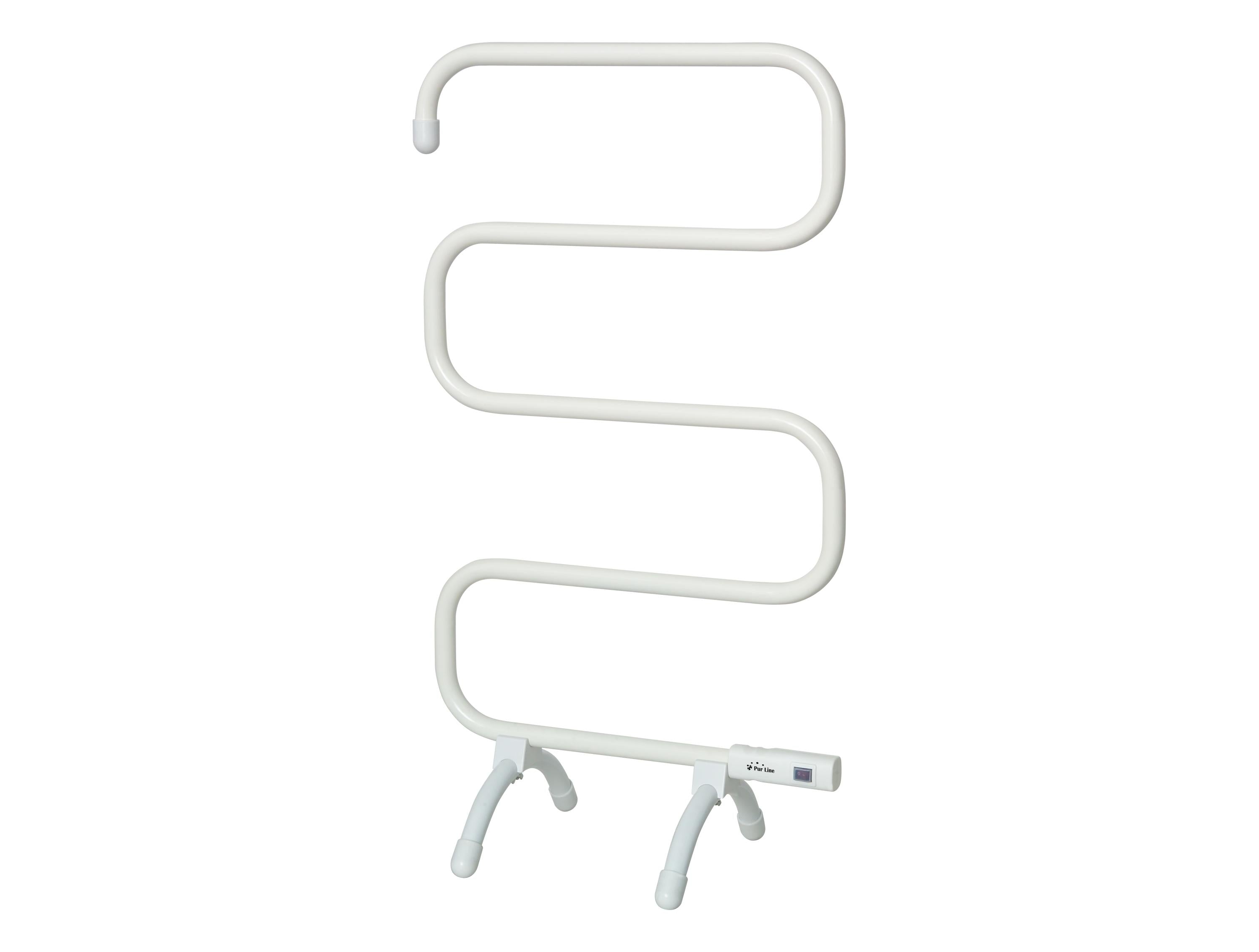 Portasciugamani bianco dal design moderno in alluminio