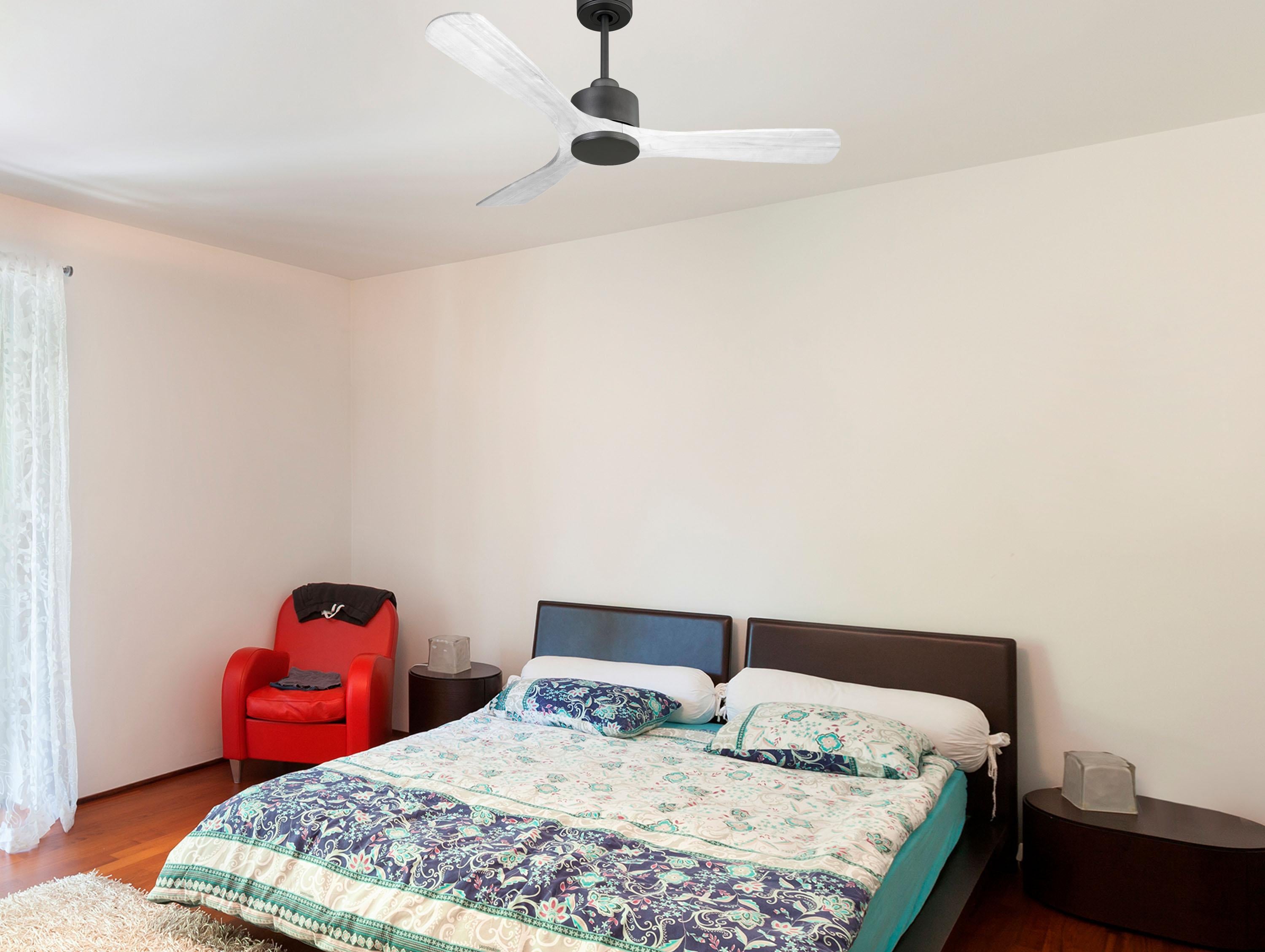 Ventilatore da soffitto Reversibile Termostato Wifi Motore CC Tetti inclinati Telecomando Hypersilence Memoria