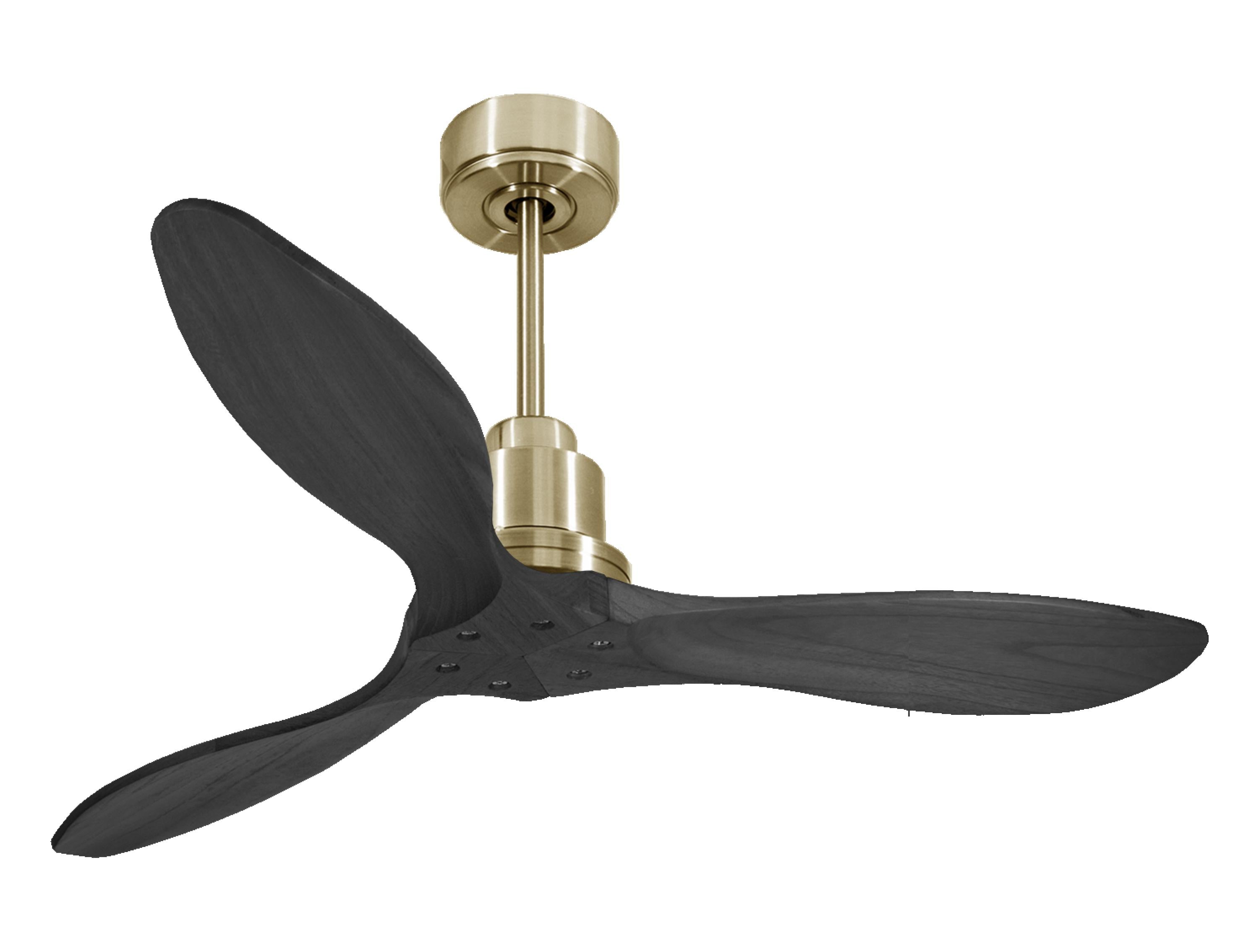 Ventilatore da soffitto Reversibile Termostato Wifi Motore CC Tetti inclinati Telecomando Hypersilence Memoria FullWood