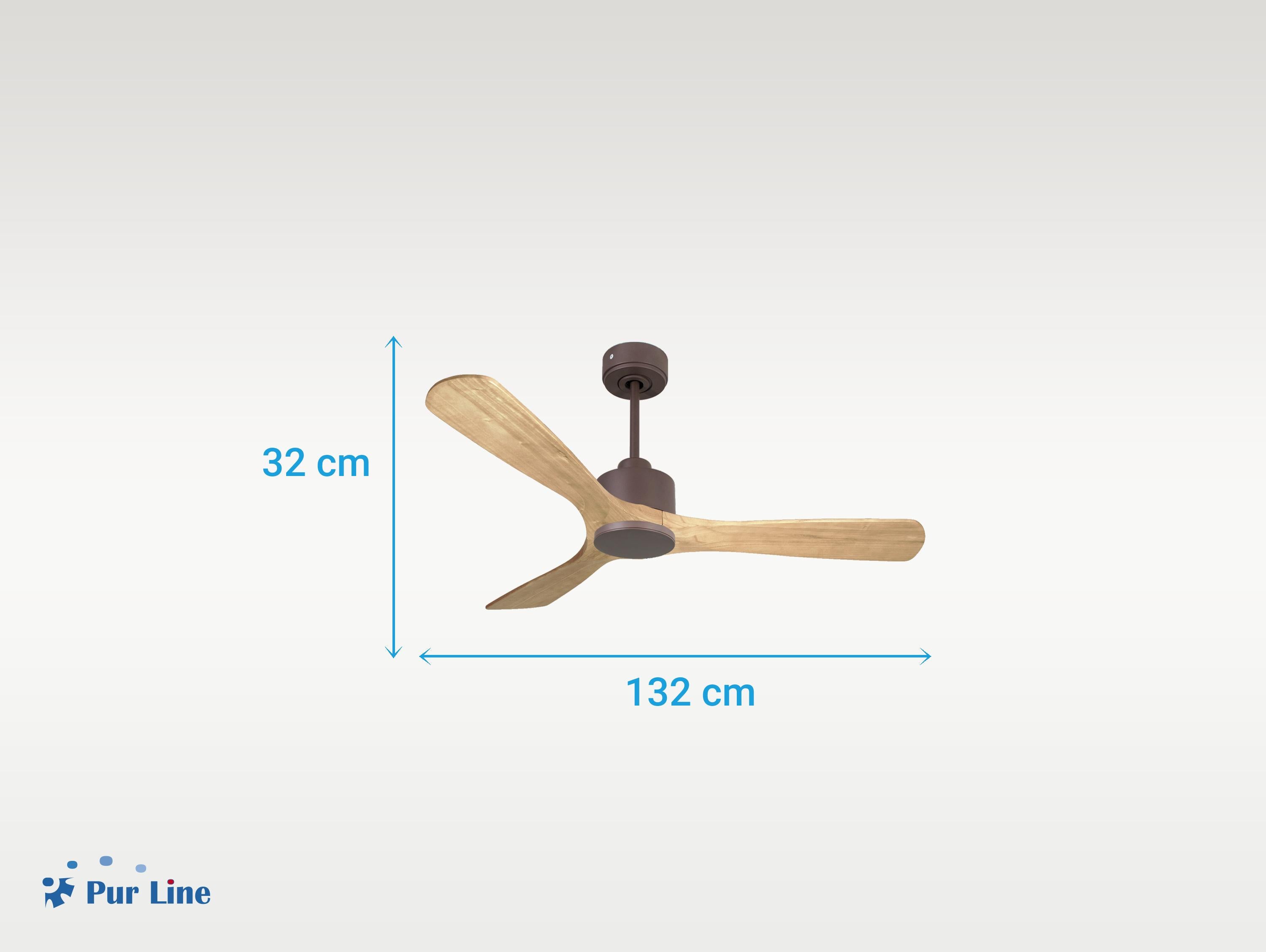 Ventilatore da soffitto Reversibile Termostato Wifi Motore CC Tetti inclinati Telecomando Hypersilence Memoria