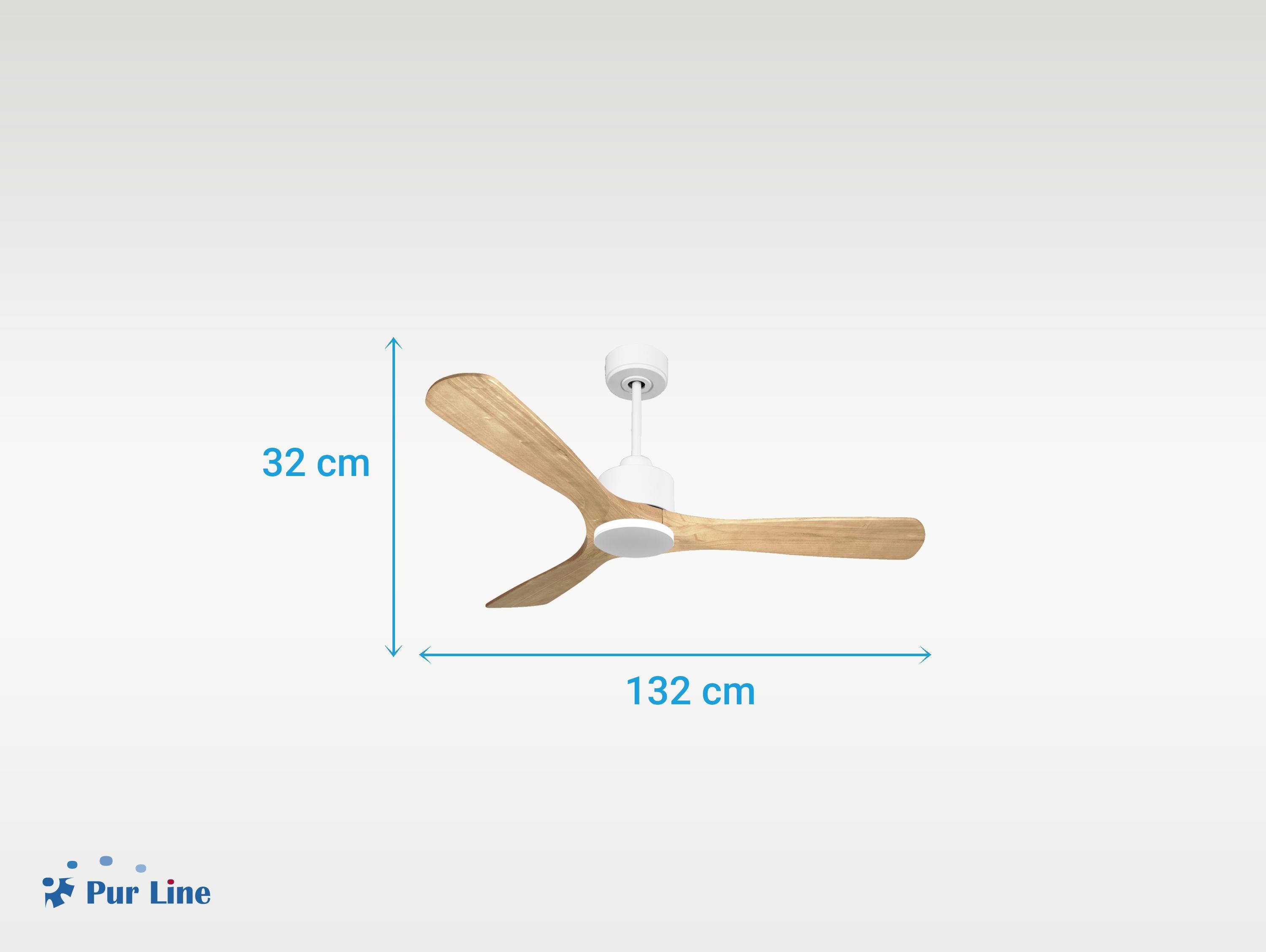 Ventilatore da soffitto Reversibile Termostato Wifi Motore CC Tetti inclinati Telecomando Hypersilence Memoria