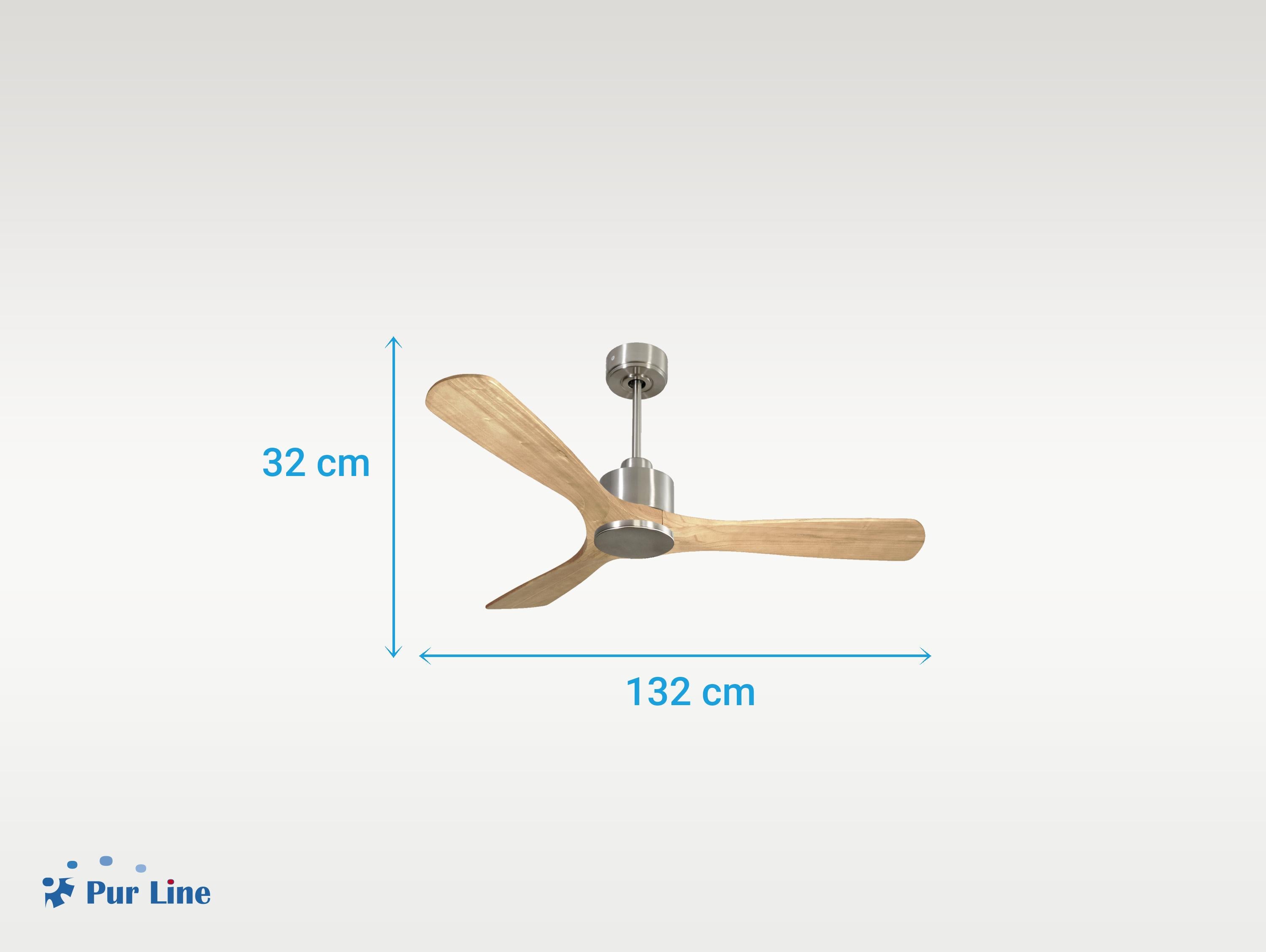 Ventilatore da soffitto Reversibile Termostato Wifi Motore CC Tetti inclinati Telecomando Hypersilence Memoria
