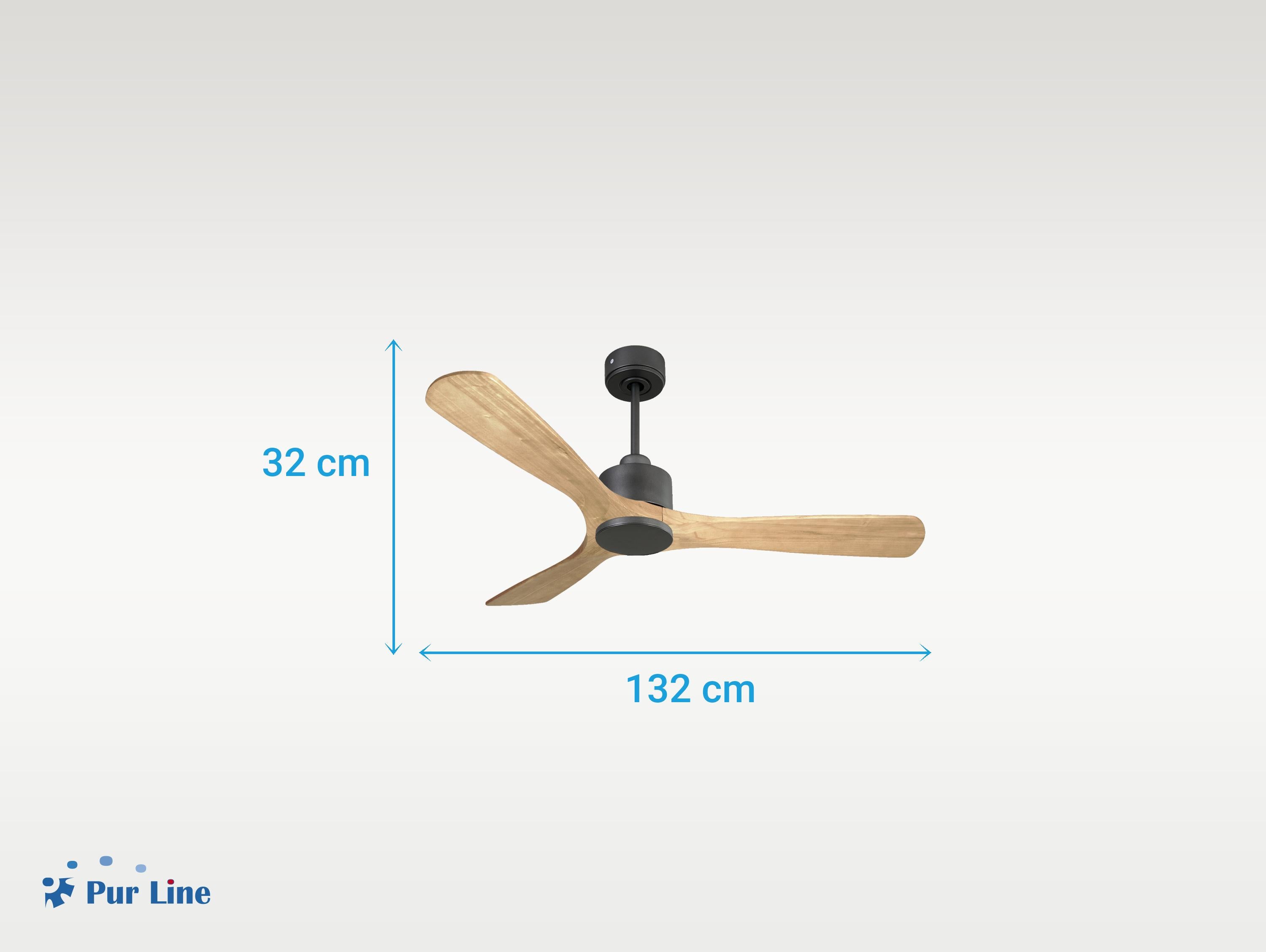 Ventilatore da soffitto Reversibile Termostato Wifi Motore CC Tetti inclinati Telecomando Hypersilence Memoria