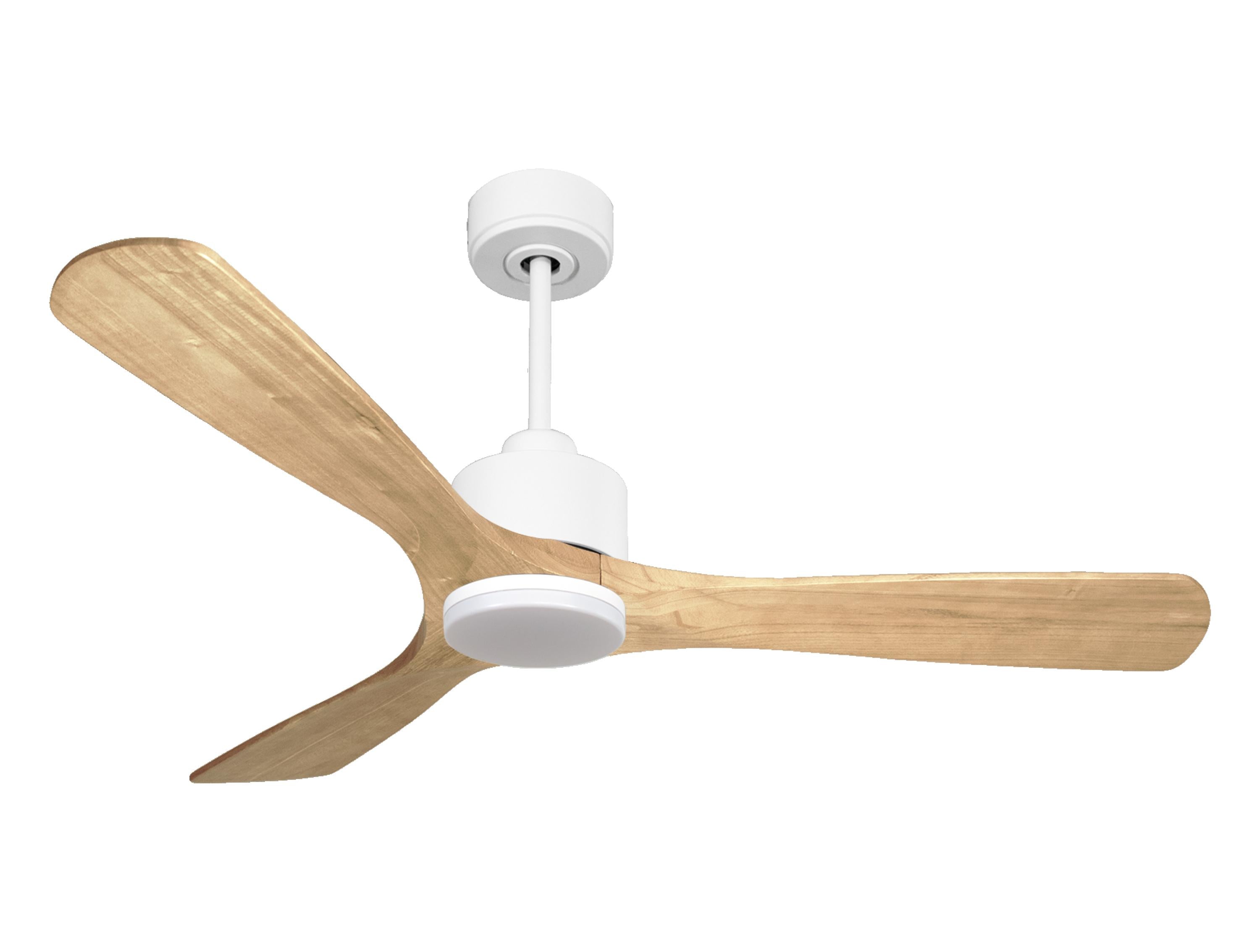 Ventilatore da soffitto Reversibile Termostato Dimmabile Wifi Motore CC Tetti inclinati Telecomando Luce a tre toni Hypersilence Memoria