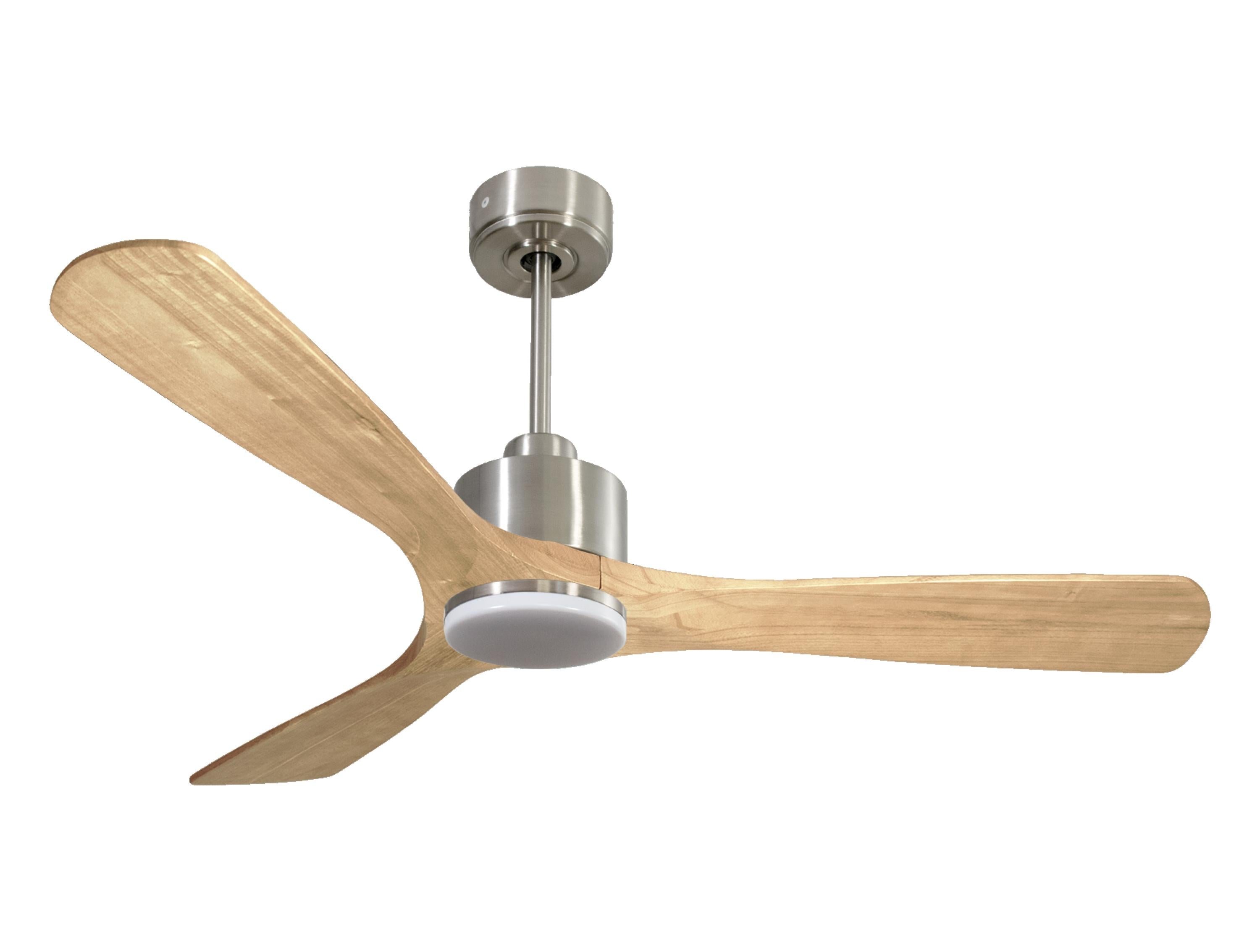 Ventilatore da soffitto Reversibile Termostato Dimmabile Wifi Motore CC Tetti inclinati Telecomando Luce a tre toni Hypersilence Memoria Shopify Vendible (AUTOMATICO)