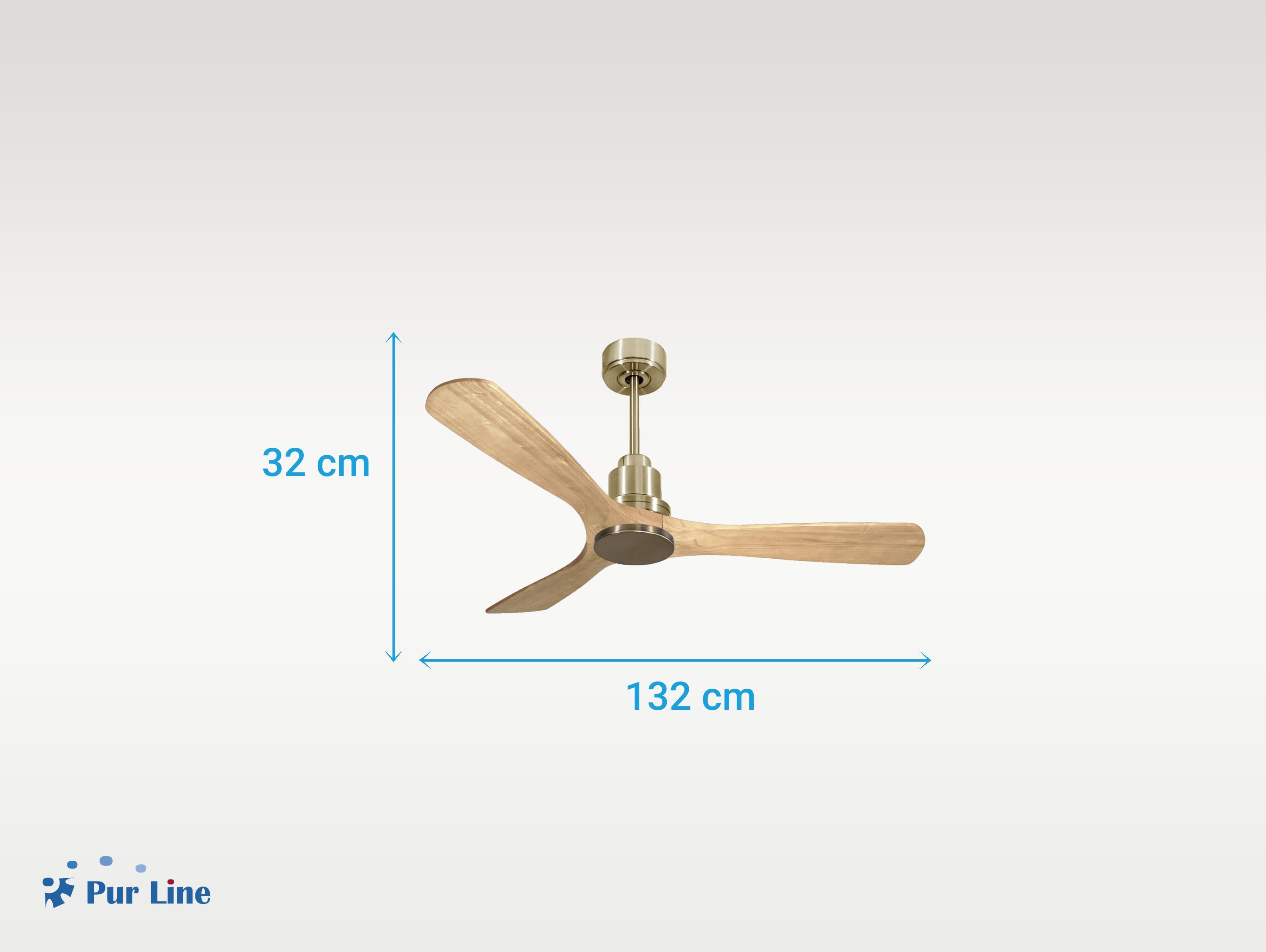 Ventilatore da soffitto Reversibile Termostato Wifi Motore CC Tetti inclinati Telecomando Hypersilence Memoria