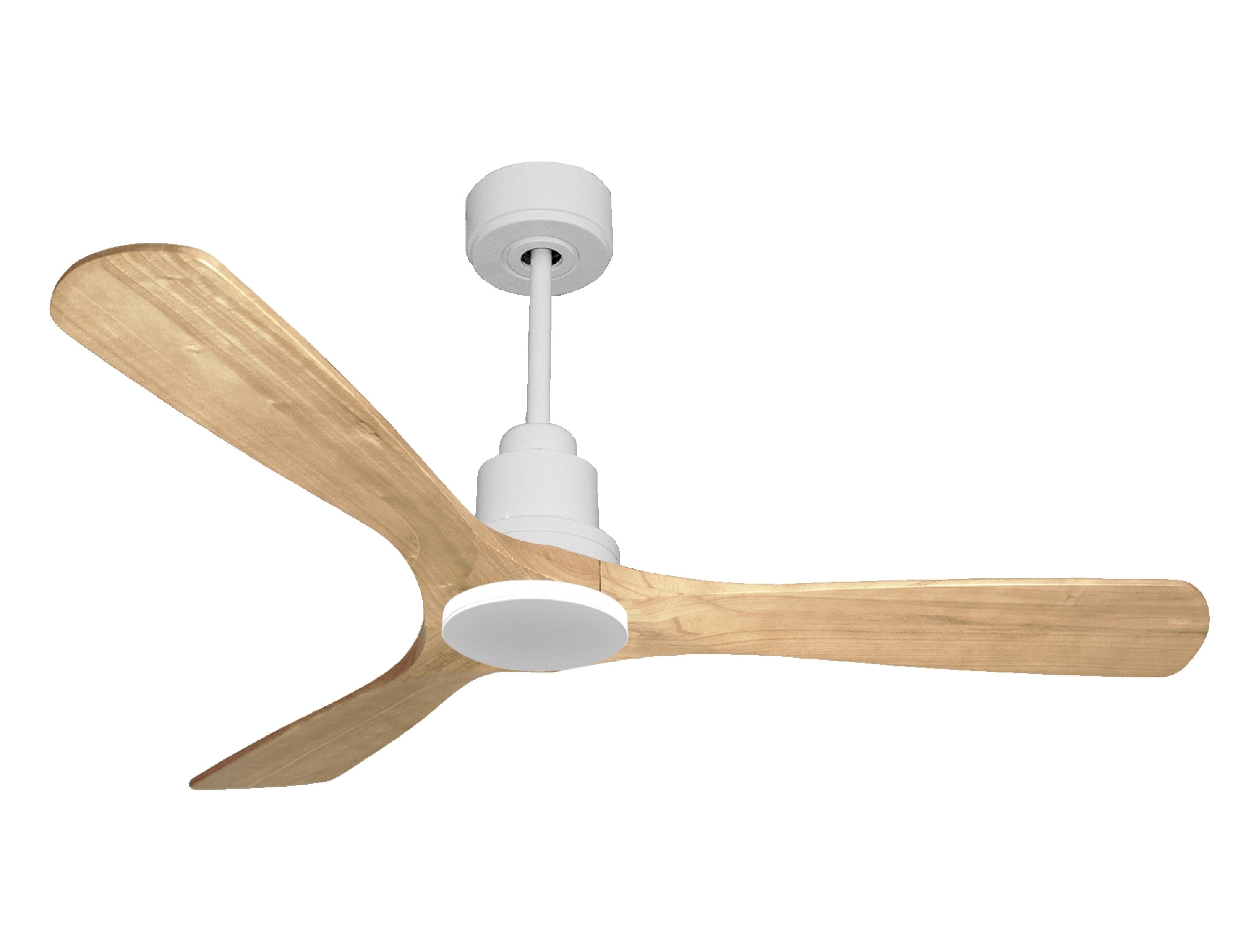 Ventilatore da soffitto Reversibile Termostato Wifi Motore CC Tetti inclinati Telecomando Hypersilence Memoria