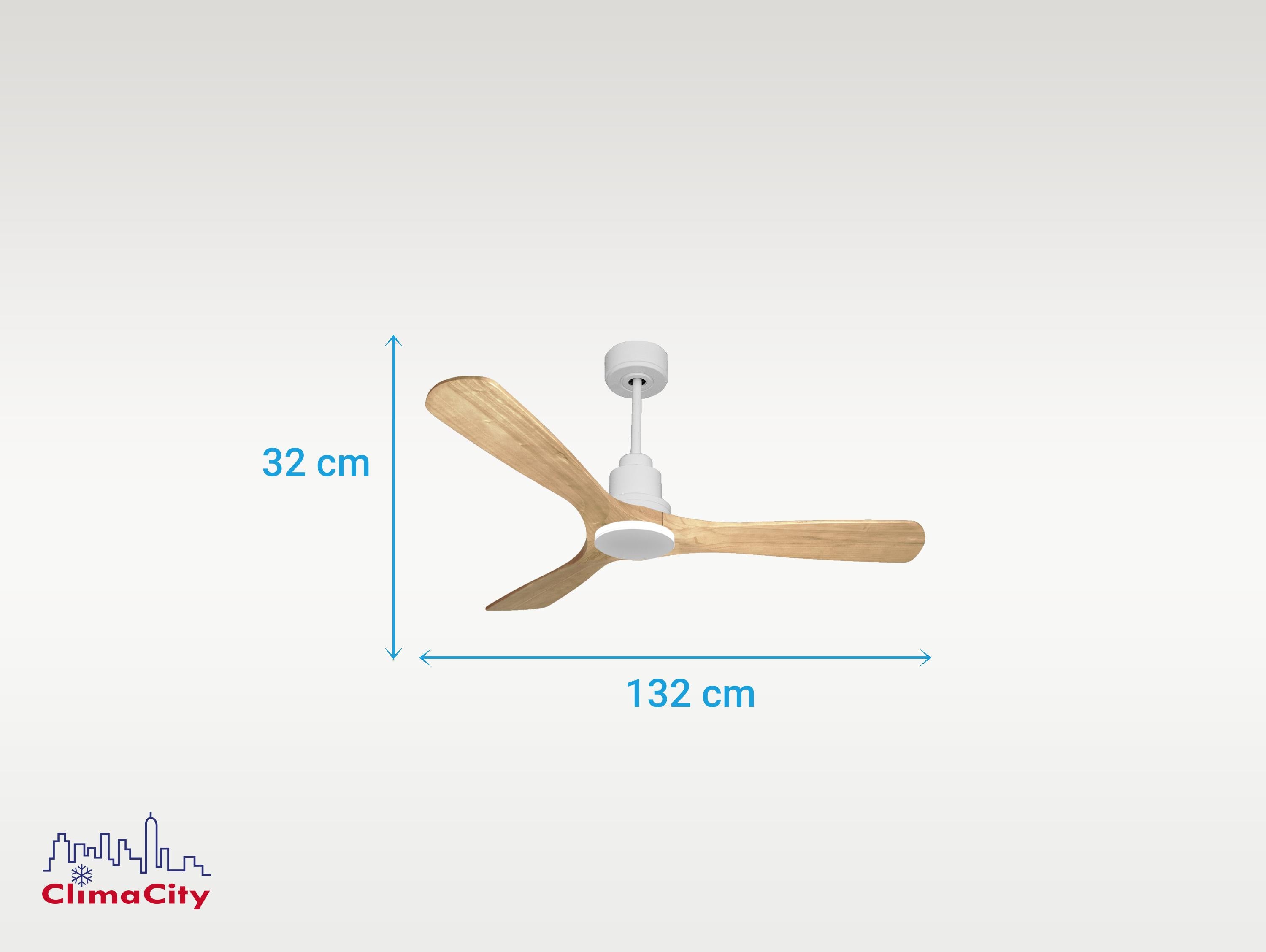Ventilatore da soffitto Reversibile Termostato Wifi Motore CC Tetti inclinati Telecomando Hypersilence Memoria