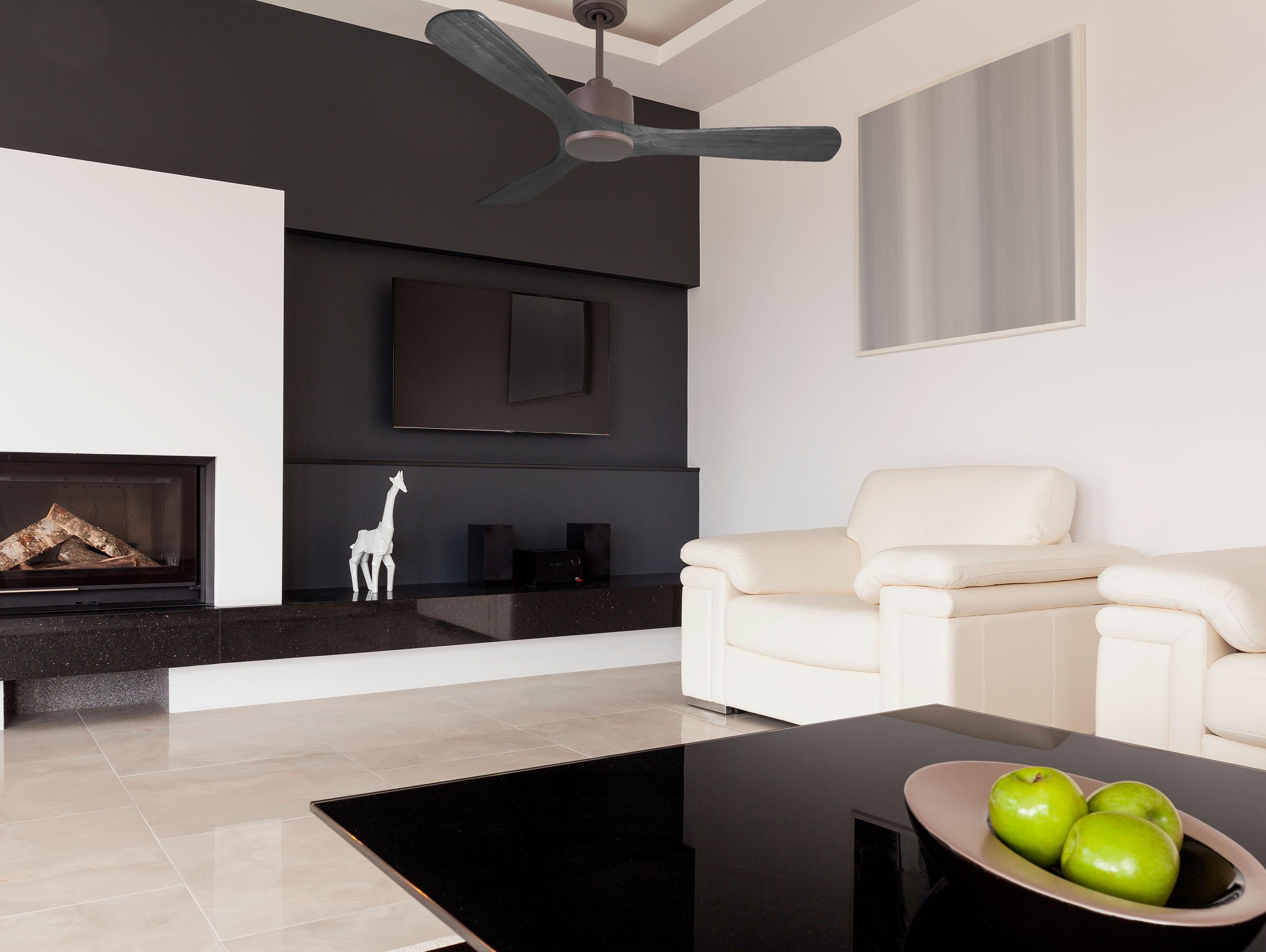 Ventilatore da soffitto Reversibile Termostato Wifi Motore CC Tetti inclinati Telecomando Hypersilence Memoria