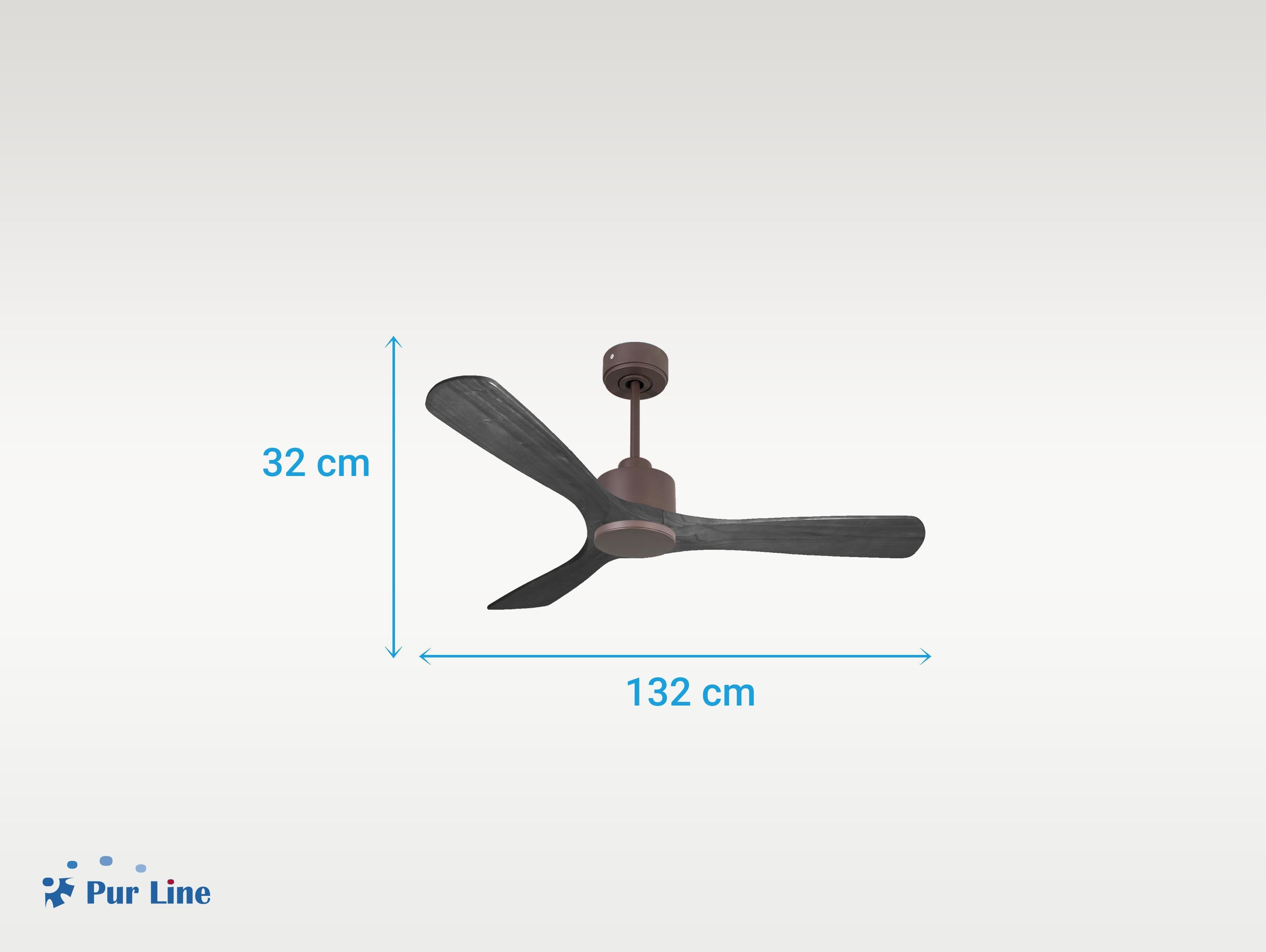 Ventilatore da soffitto Reversibile Termostato Wifi Motore CC Tetti inclinati Telecomando Hypersilence Memoria