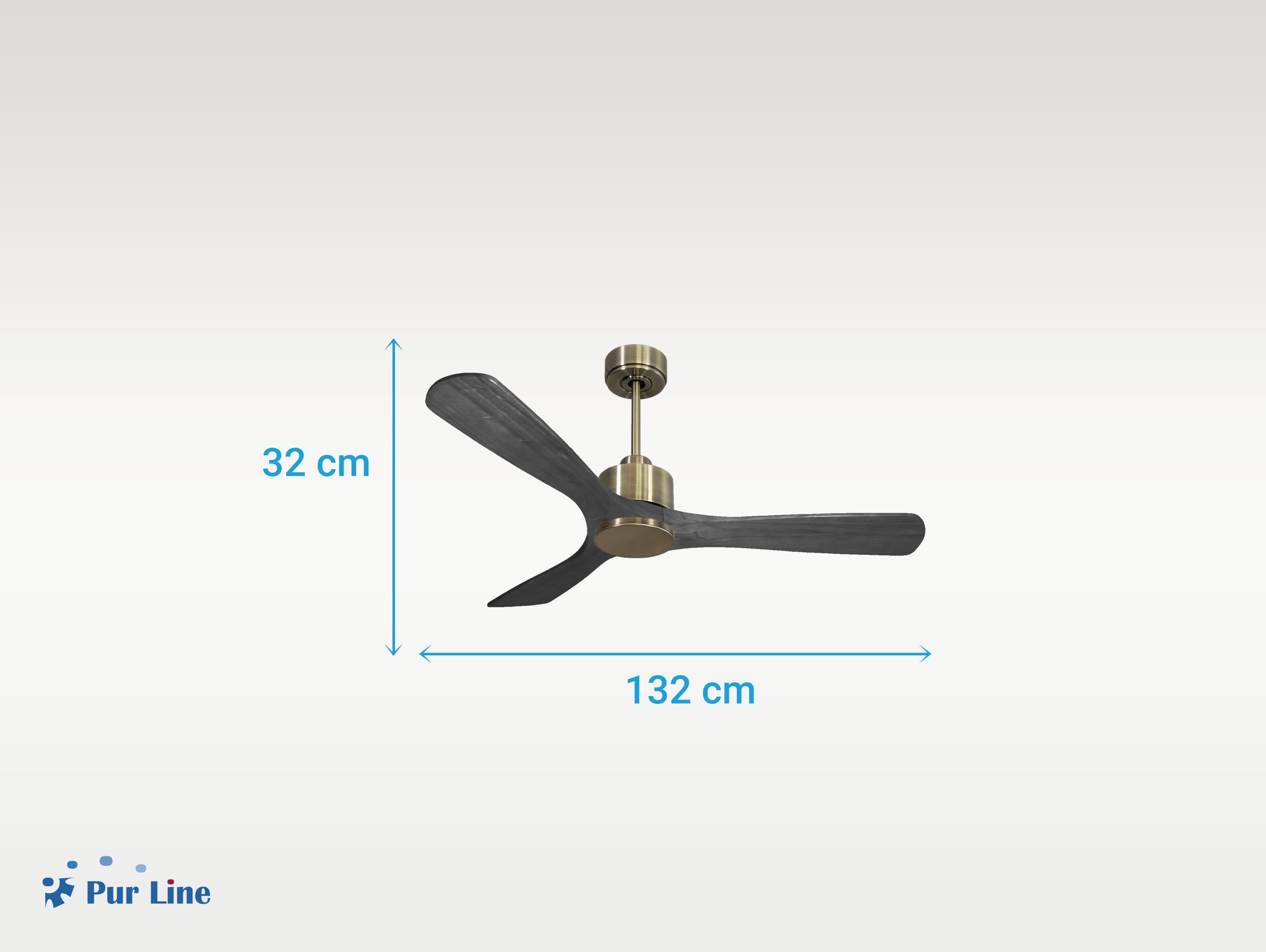 Ventilatore da soffitto Reversibile Termostato Wifi Motore CC Tetti inclinati Telecomando Hypersilence Memoria