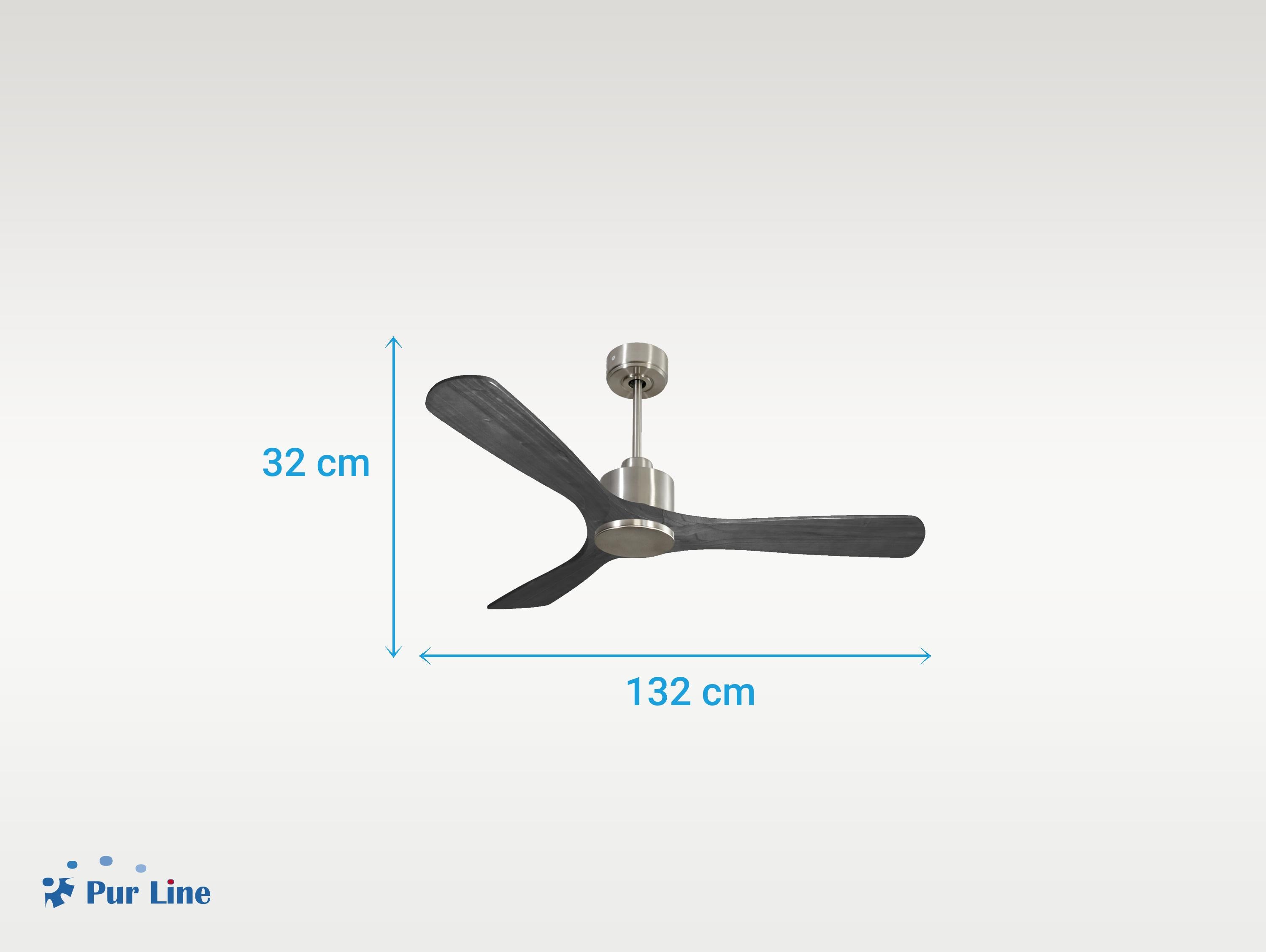 Ventilatore da soffitto Reversibile Termostato Wifi Motore CC Tetti inclinati Telecomando Hypersilence Memoria