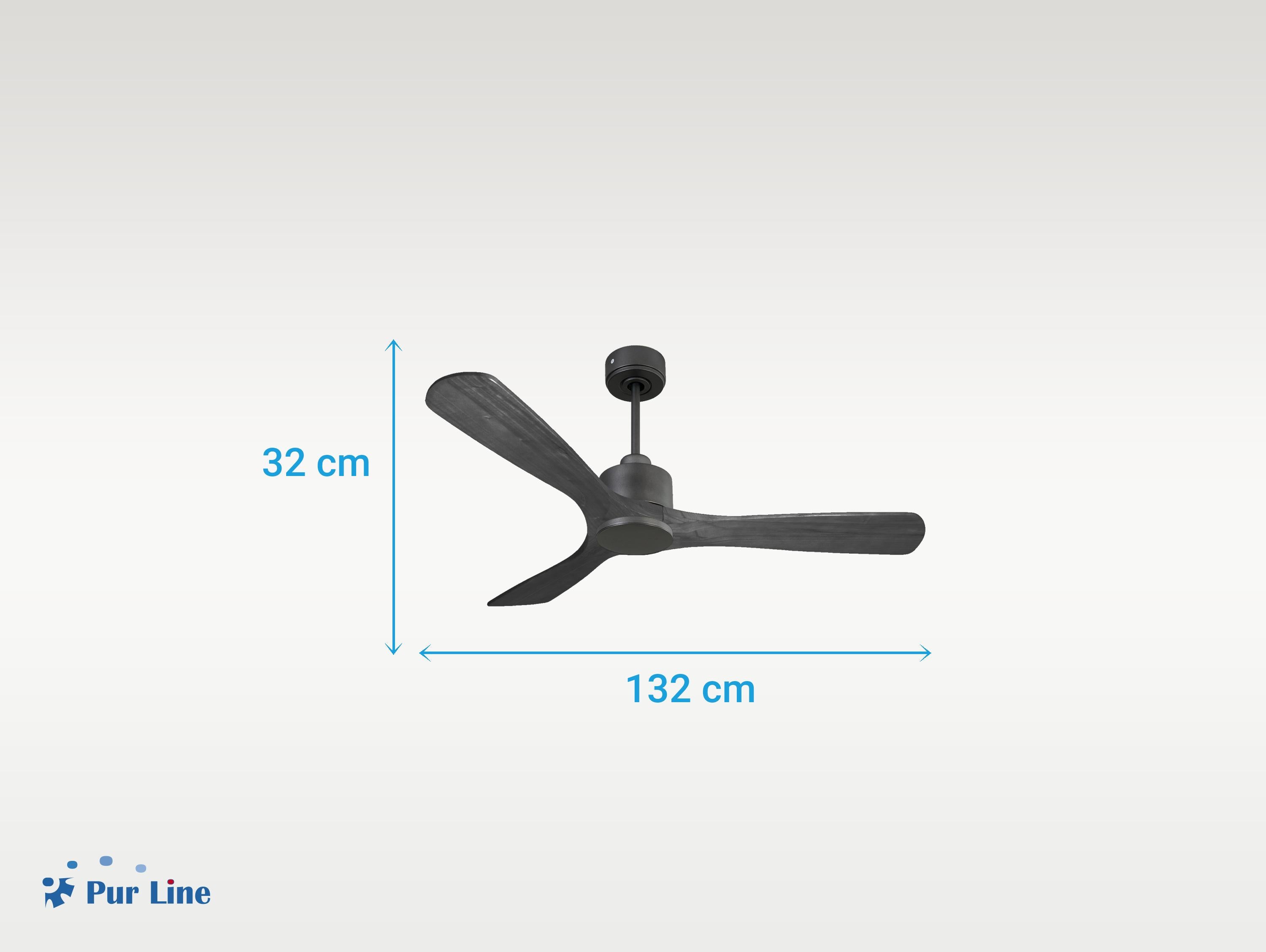 Ventilatore da soffitto Reversibile Termostato Wifi Motore CC Tetti inclinati Telecomando Hypersilence Memoria