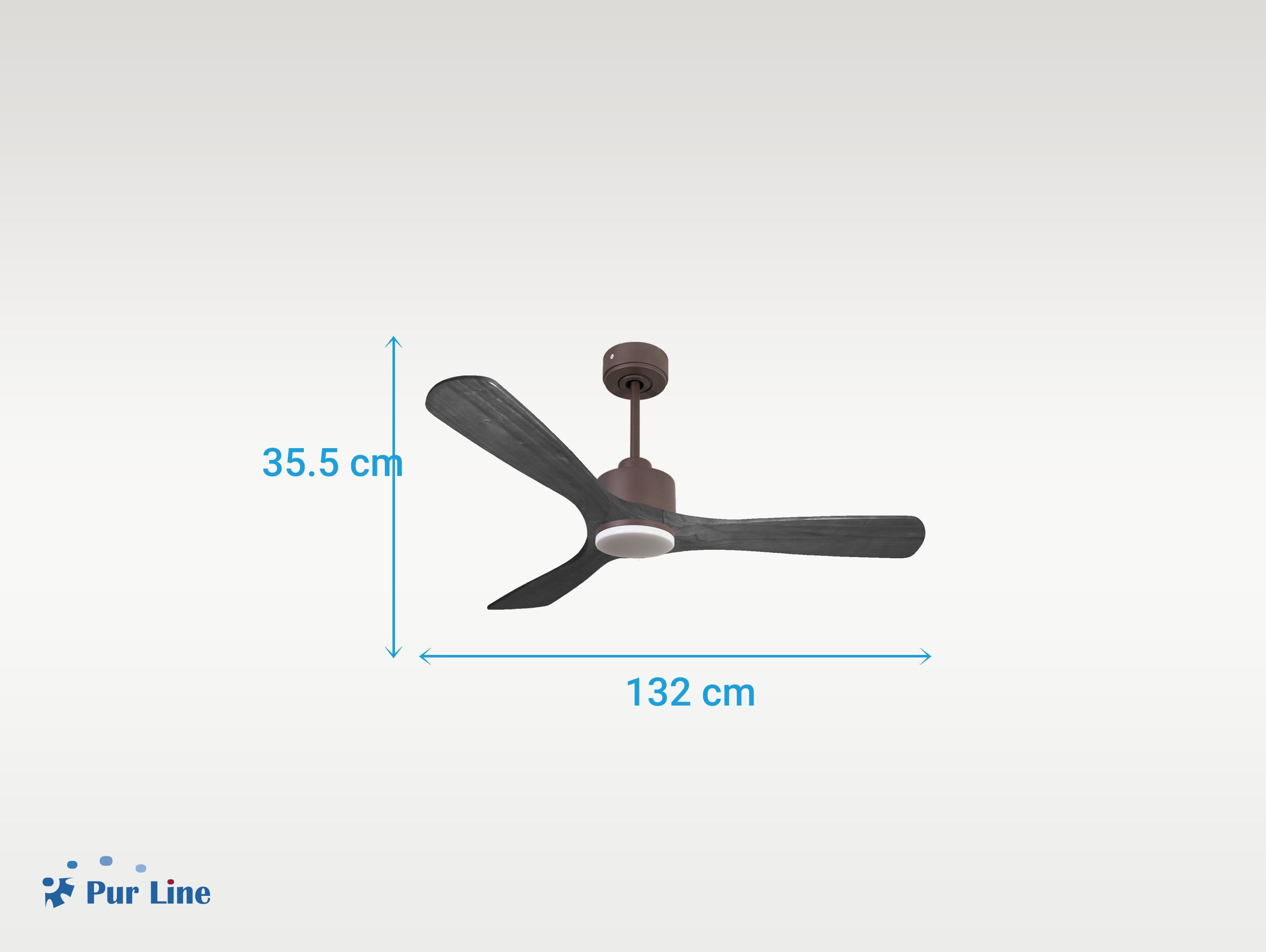 Ventilatore da soffitto Reversibile Termostato Dimmabile Wifi Motore CC Tetti inclinati Telecomando Luce a tre toni Hypersilence Memoria