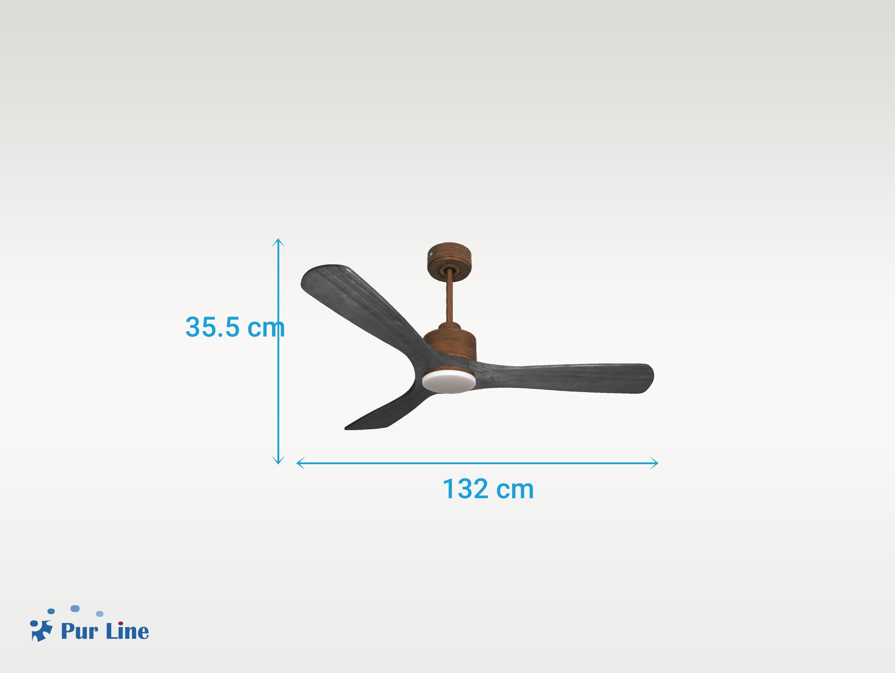 Ventilatore da soffitto Reversibile Termostato Dimmabile Wifi Motore CC Tetti inclinati Telecomando Luce a tre toni Hypersilence Memoria