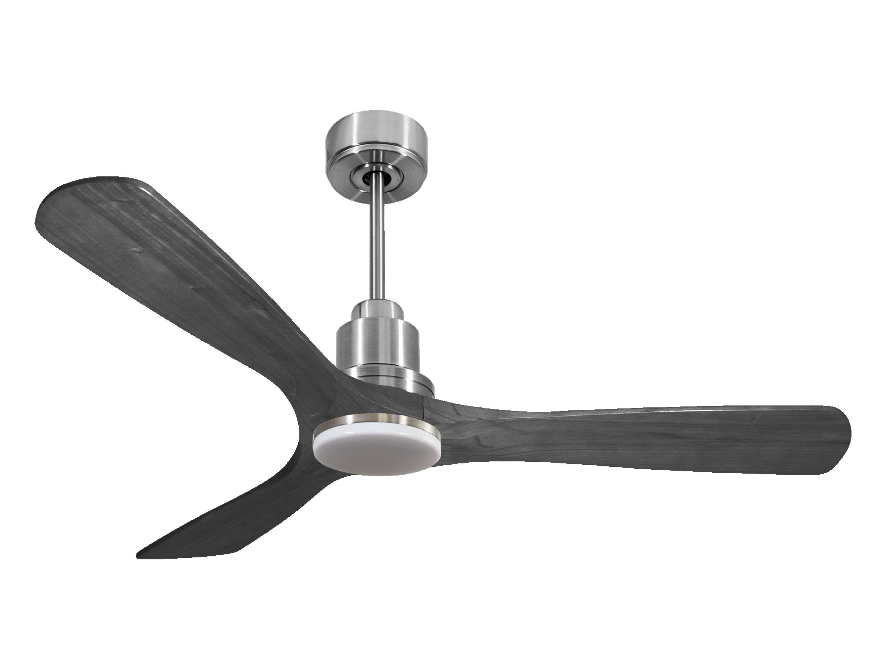 Ventilatore da soffitto Reversibile Termostato Dimmabile Wifi Motore CC Tetti inclinati Telecomando Luce a tre toni Hypersilence Memoria Shopify Vendible (AUTOMATICO)