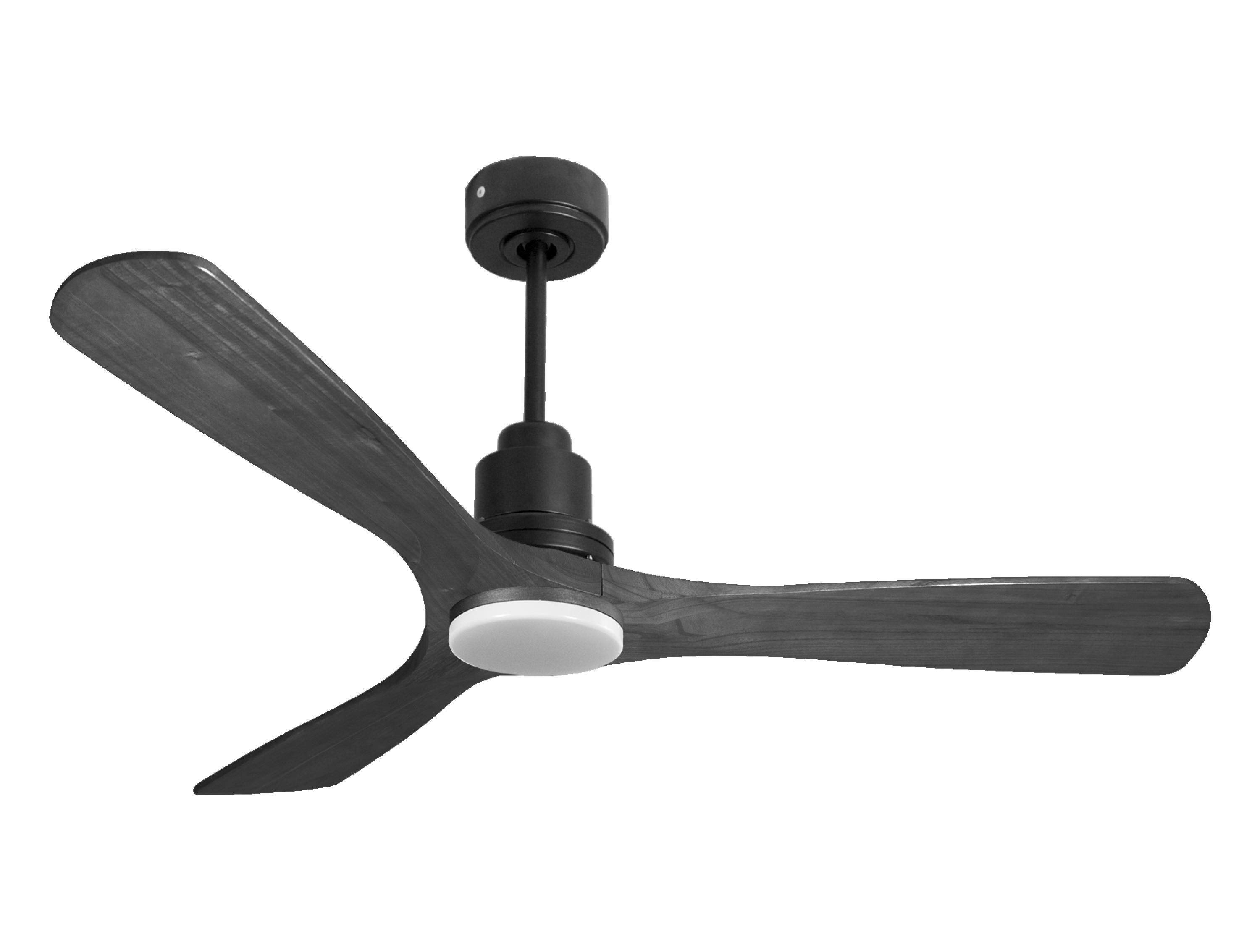 Ventilatore da soffitto Reversibile Termostato Dimmabile Wifi Motore CC Tetti inclinati Telecomando Luce a tre toni Hypersilence Memoria