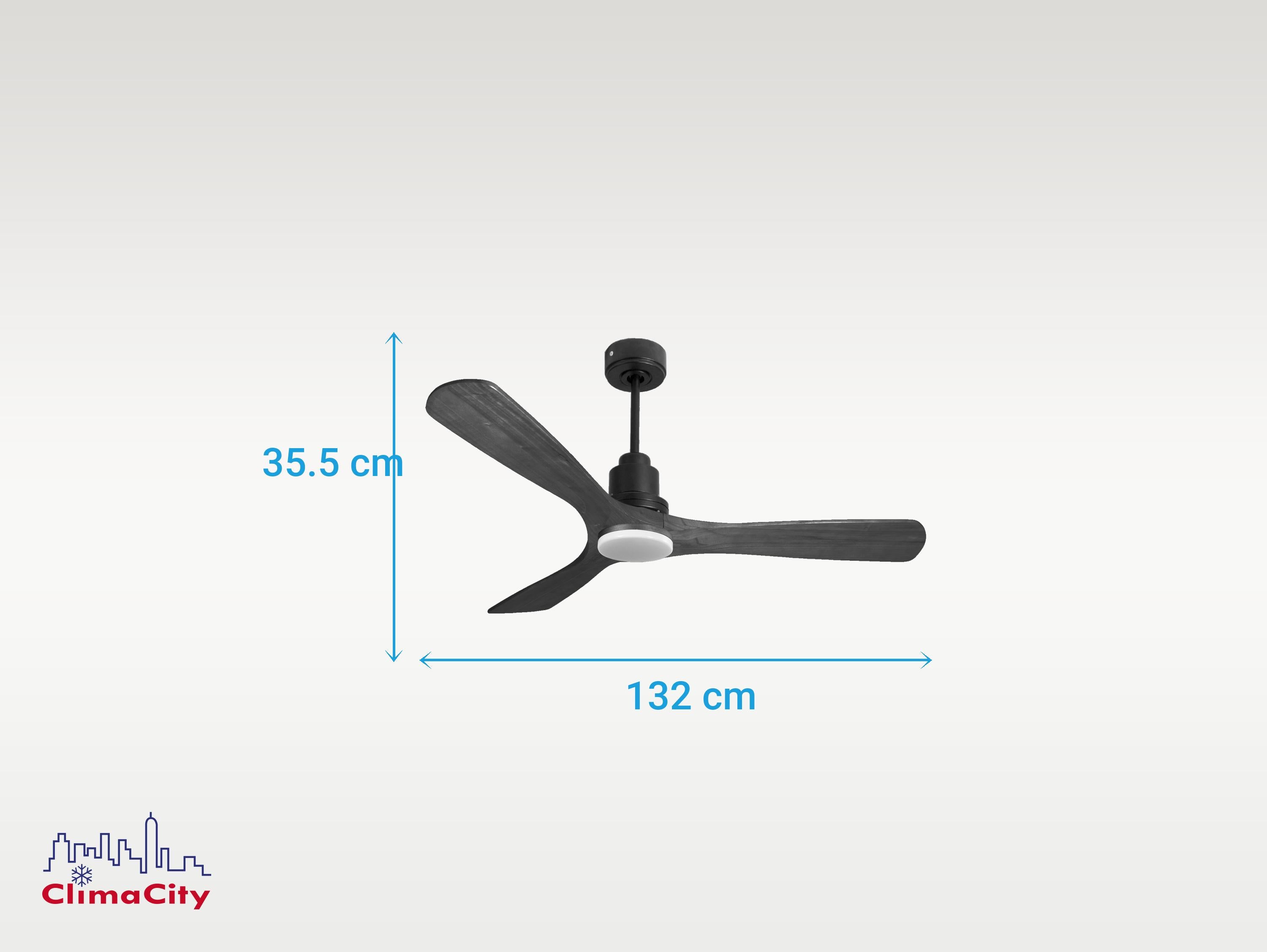 Ventilatore da soffitto Reversibile Termostato Dimmabile Wifi Motore CC Tetti inclinati Telecomando Luce a tre toni Hypersilence Memoria