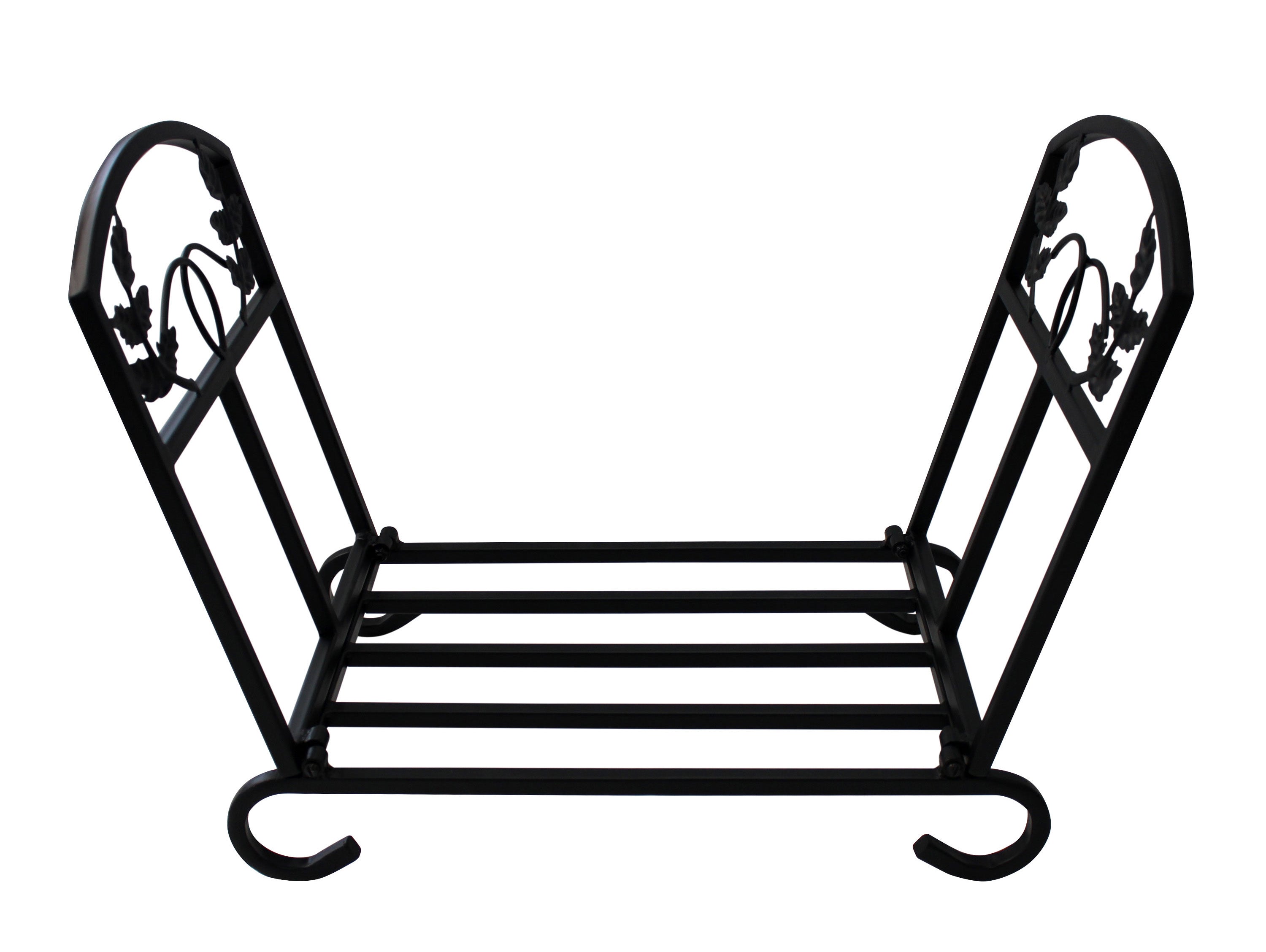 Porta legna in acciaio nero e design esclusivo