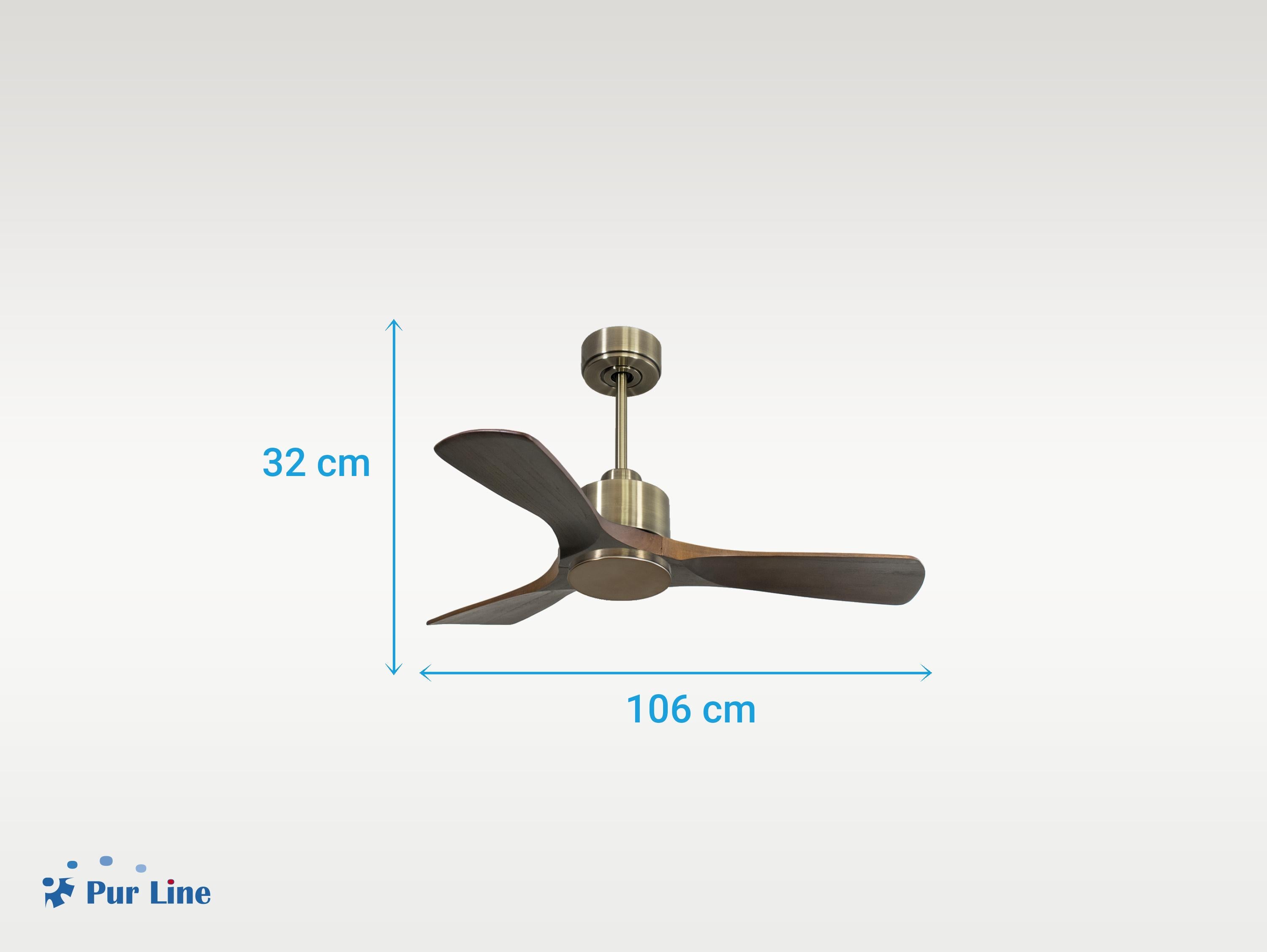Ventilatore da soffitto Reversibile Termostato Wifi Motore CC Tetti inclinati Telecomando Hypersilence Memoria