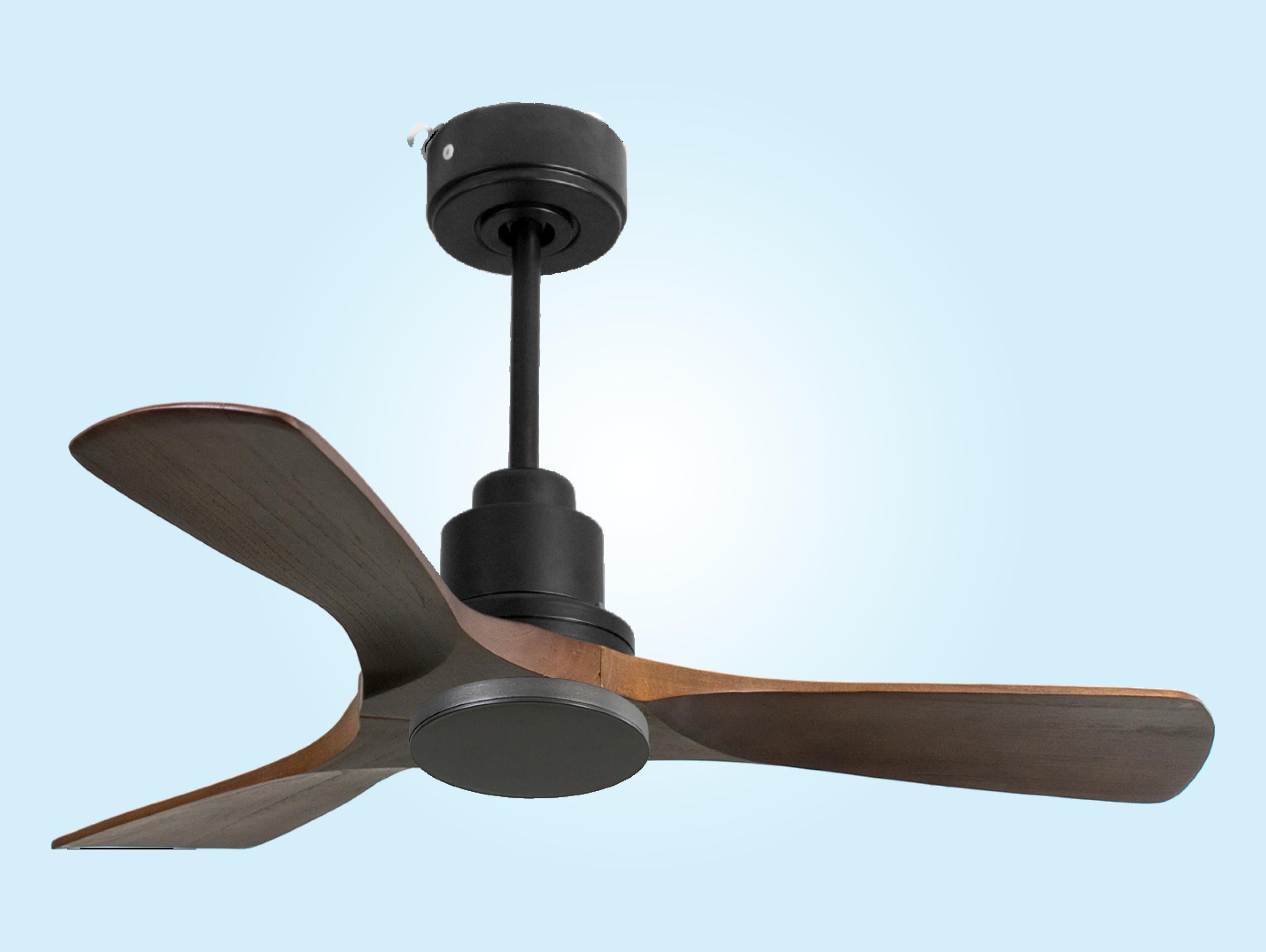 Ventilatore da soffitto Reversibile Termostato Wifi Motore CC Tetti inclinati Telecomando Hypersilence Memoria Shopify Vendible (AUTOMATICO)