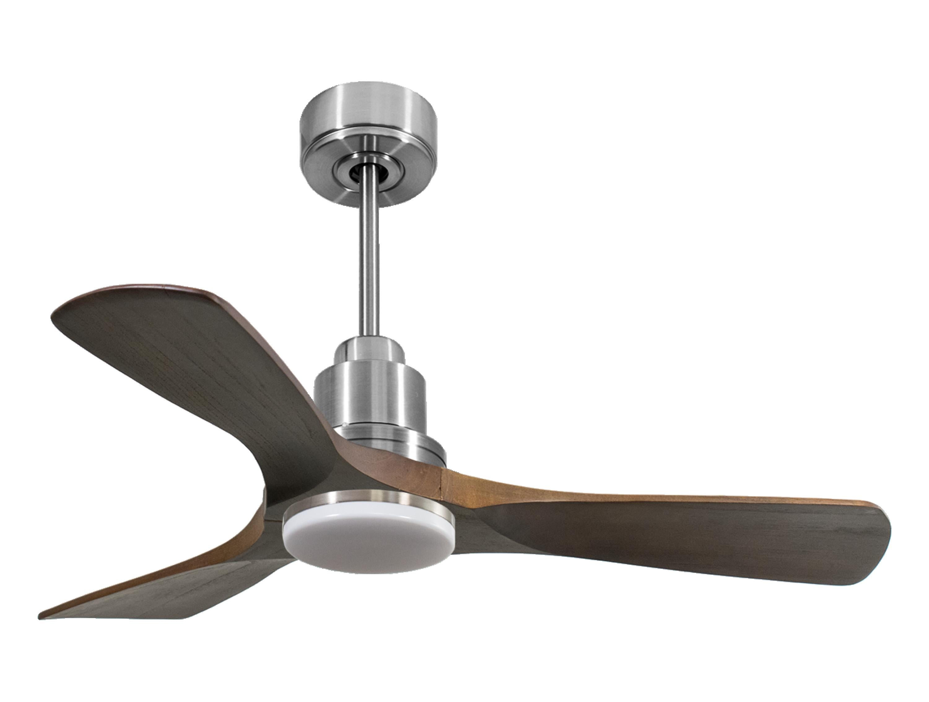 Ventilatore da soffitto Reversibile Termostato Dimmabile Wifi Motore CC Tetti inclinati Telecomando Luce a tre toni Hypersilence Memoria Shopify Vendible (AUTOMATICO)