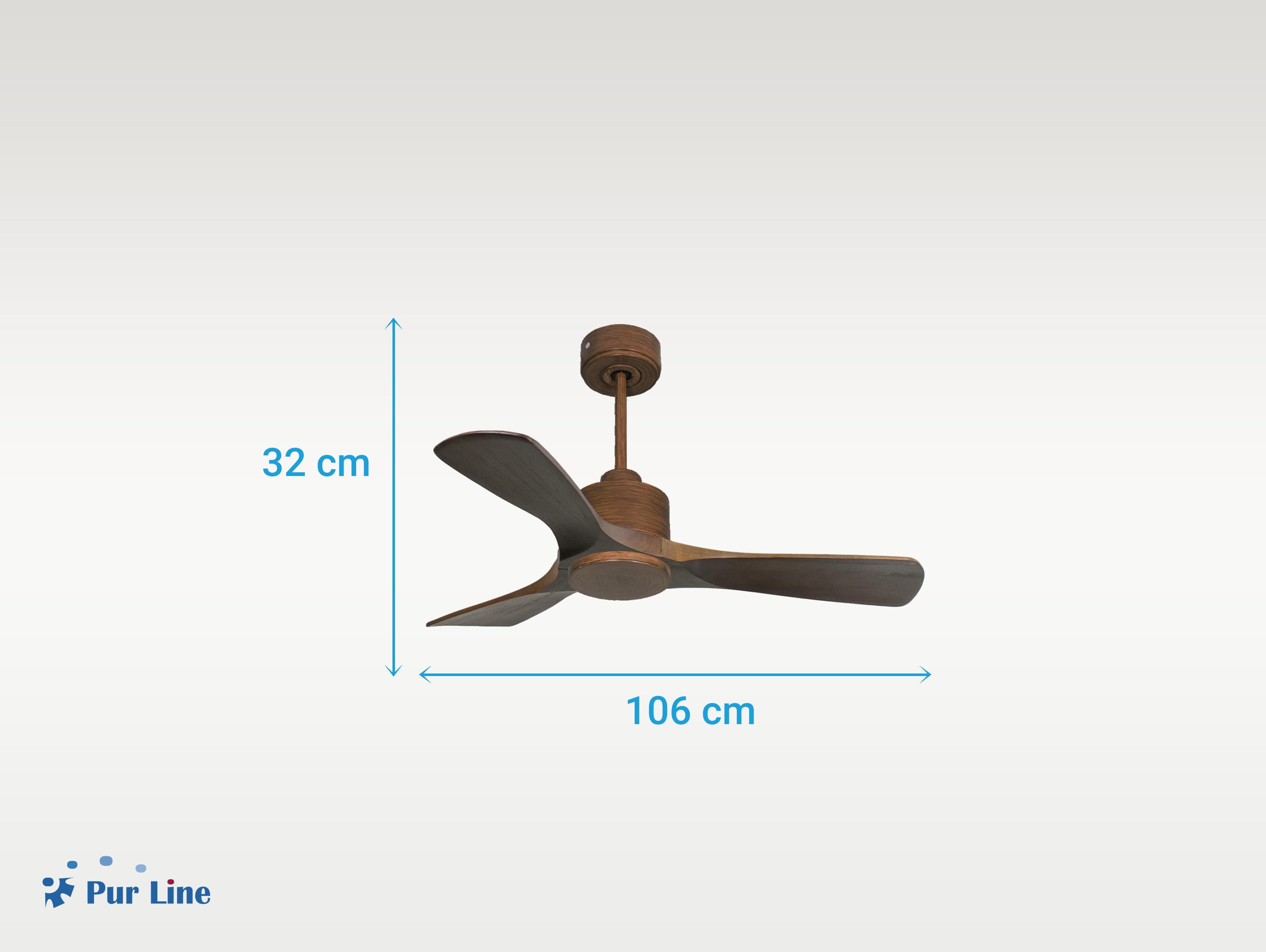 Ventilatore da soffitto Reversibile Termostato Wifi Motore CC Tetti inclinati Telecomando Hypersilence Memoria