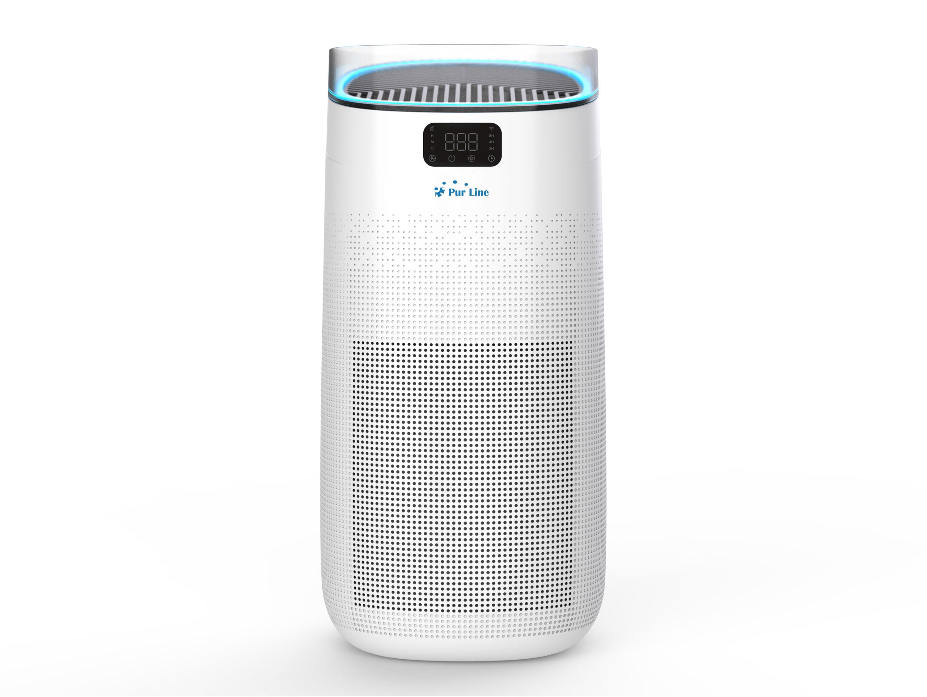 Purificatore d'aria filtro HEPA e filtro a carbone attivo e ionizzatore controllato da WIFI e 3 velocità
