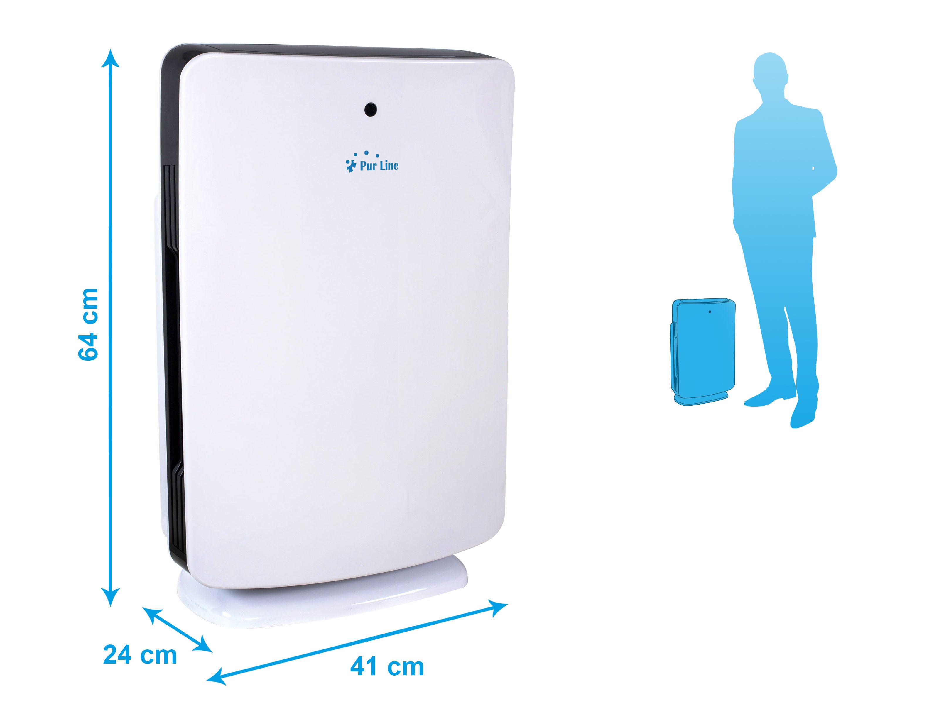 Purificatore d'aria con filtro HEPA PM2 ionizzatore touch screen LED 3 velocità e modalità AUTO