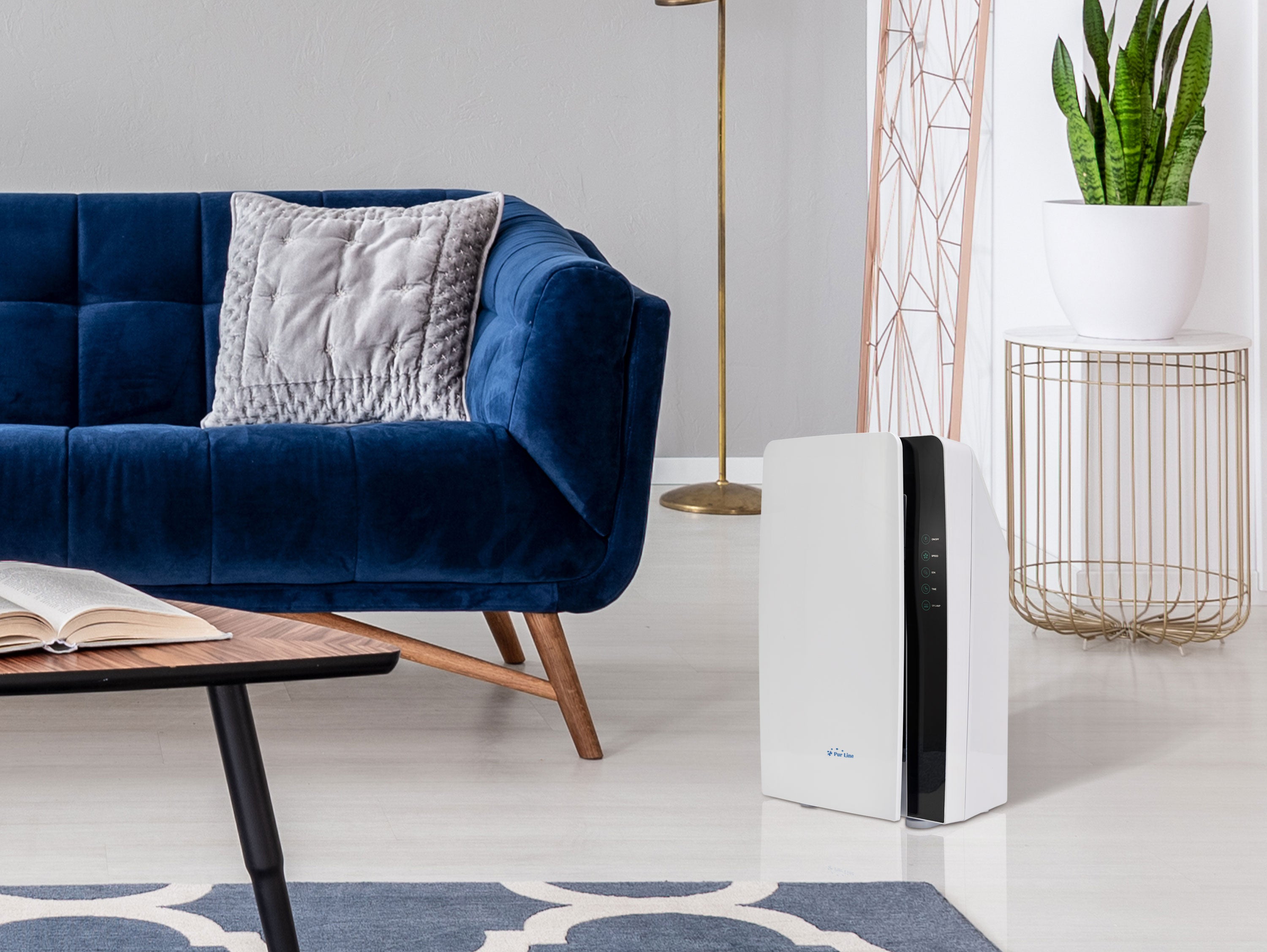 Purificatore d'aria con filtro HEPA ionizzatore e 3 velocità per superfici 35 m2
