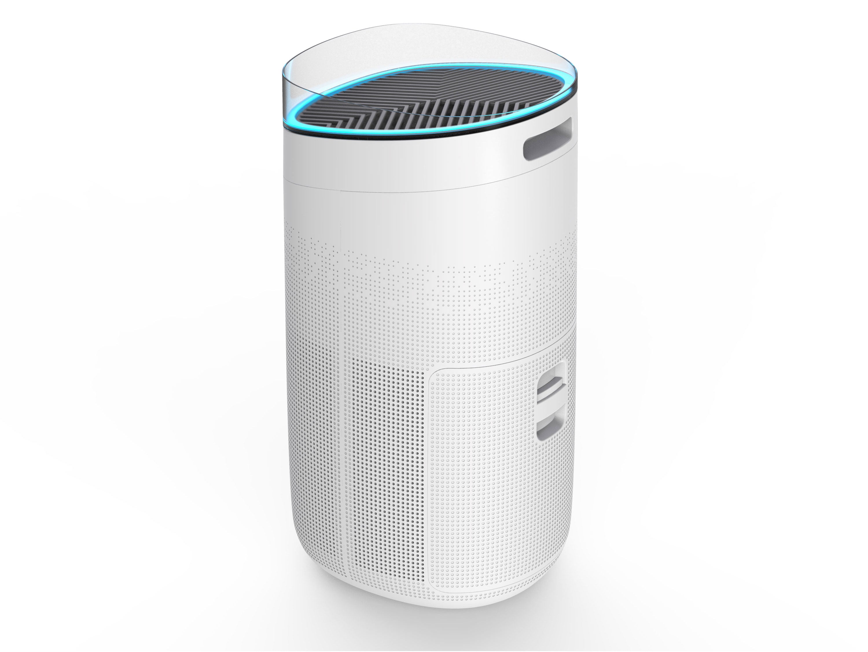 Purificatore d'aria filtro HEPA e filtro a carbone attivo e ionizzatore controllato da WIFI e 3 velocità