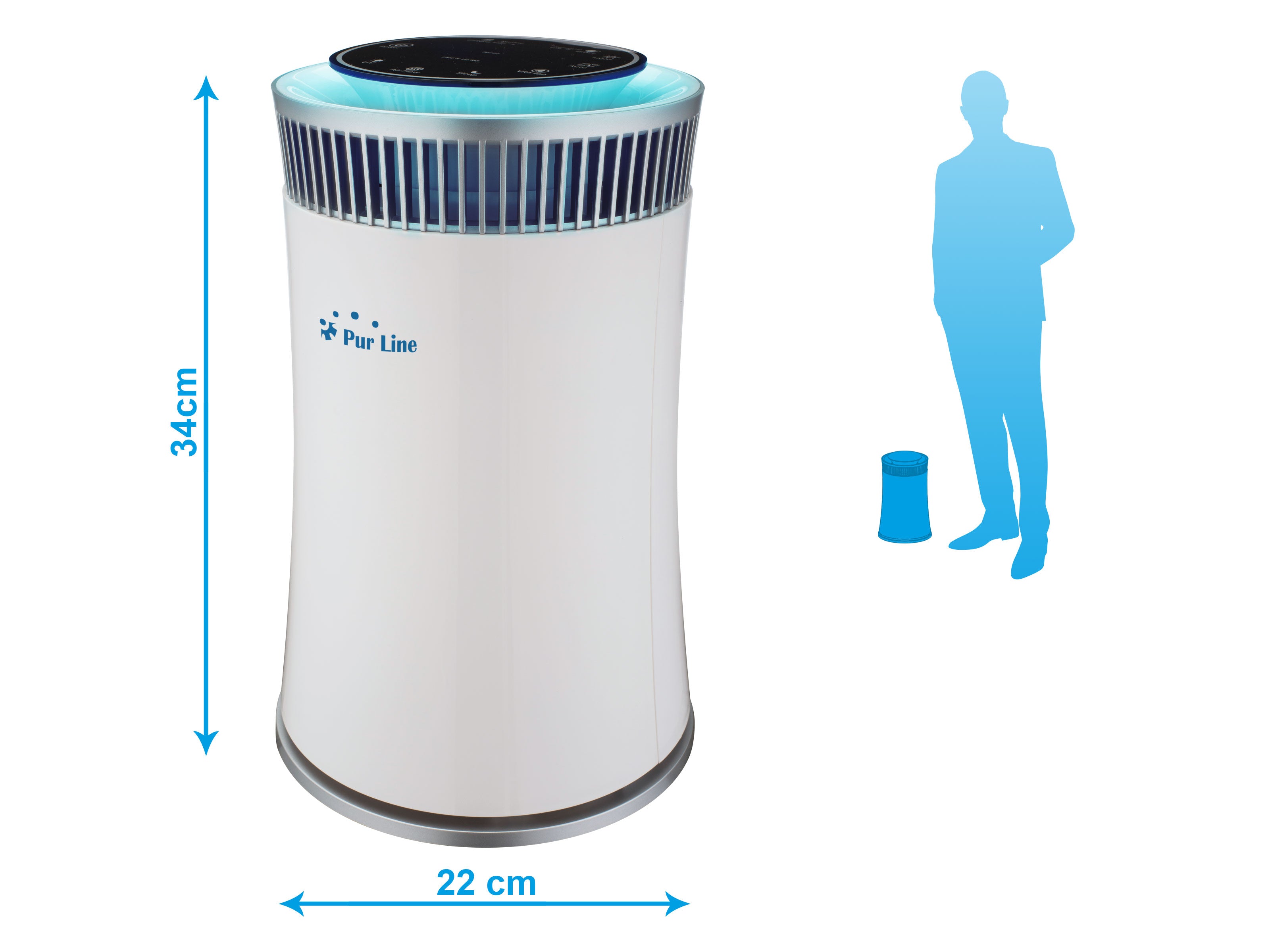 Purificatore d'aria con filtro HEPA PM2 ionizzatore lampada UV 5 velocità e modalità AUTO