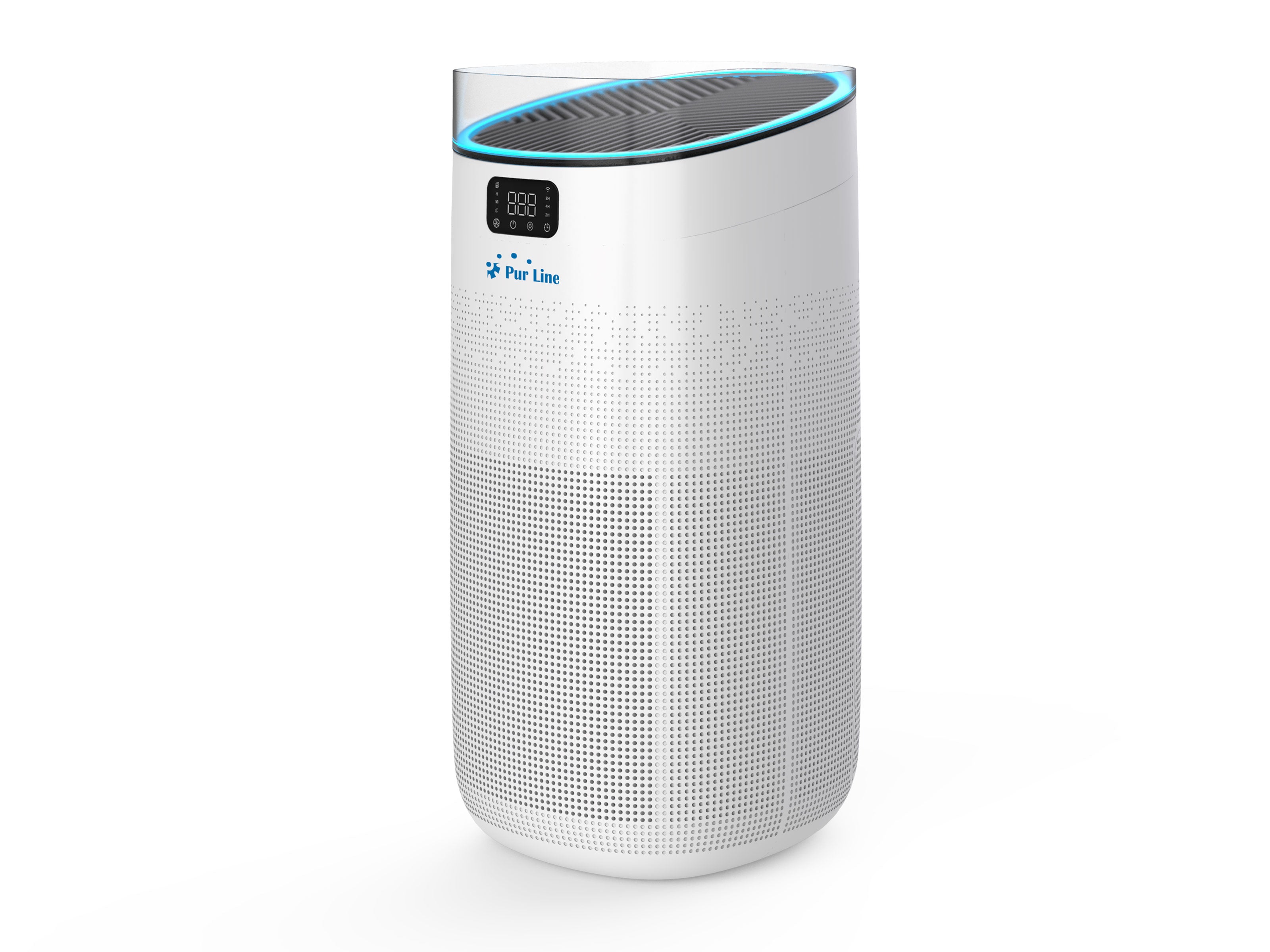 Purificatore d'aria filtro HEPA e filtro a carbone attivo e ionizzatore controllato da WIFI e 3 velocità