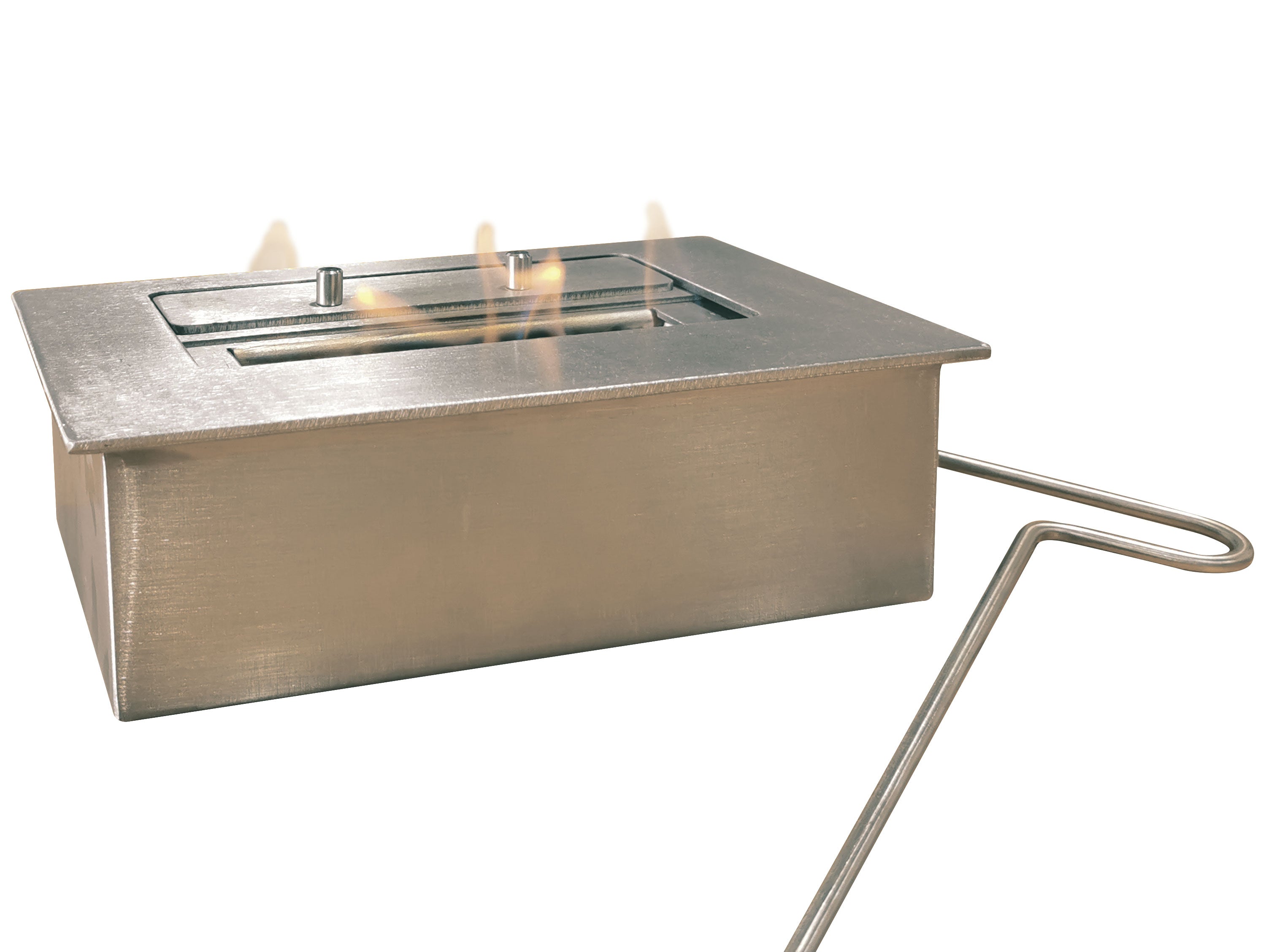 Blocco di combustione in acciaio da 25 cm con fibra ceramica e coperchio regolatore di fiamma 1,2L